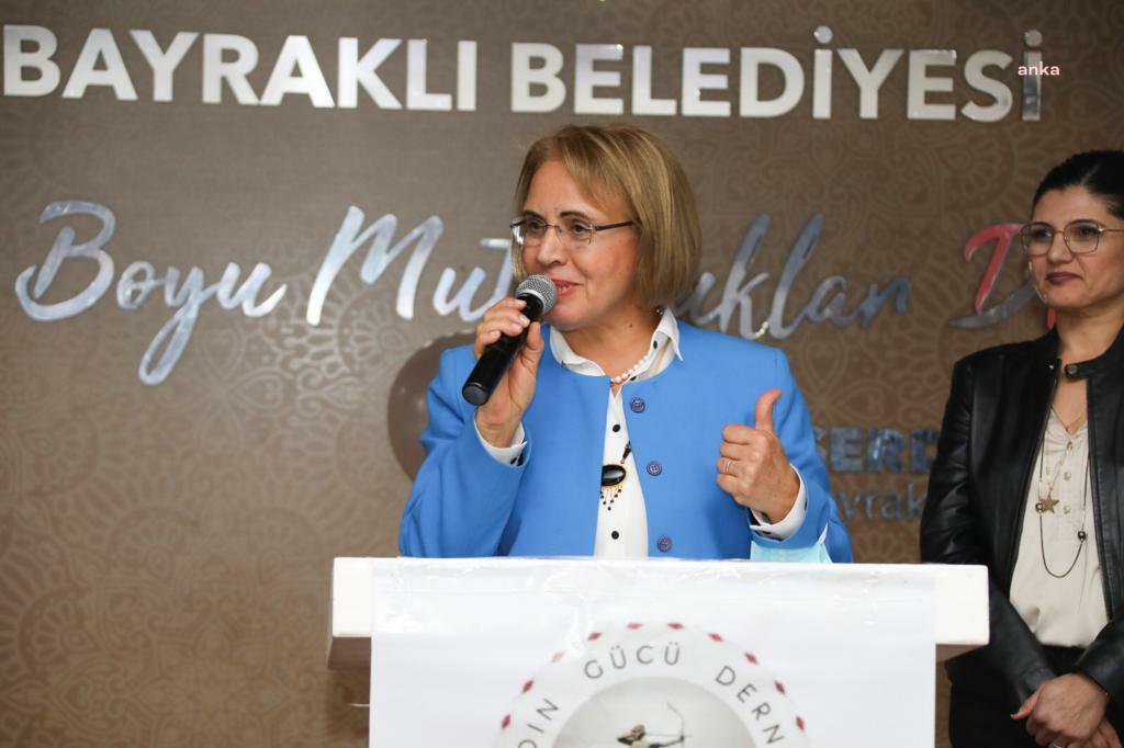 BAYRAKLI BELEDİYE BAŞKANI SANDAL, KADINLARA SESLENDİ: “HER ZAMAN YANINIZDAYIZ”