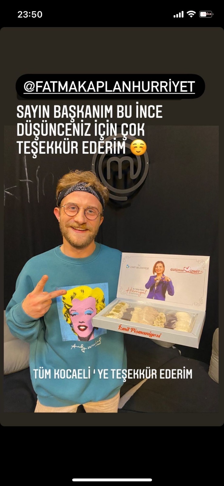 İZMİT BELEDİYE BAŞKANI HÜRRİYET'TEN MASTERCHEF TAHSİN’E VE TÜM EKİBE PİŞMANİYE