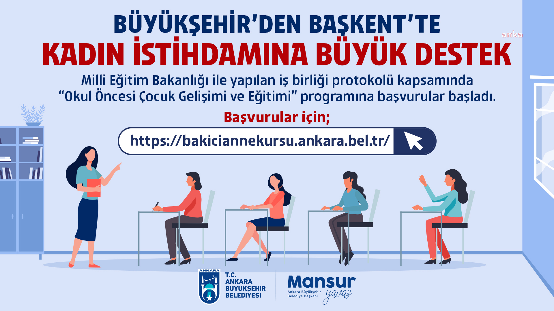 ANKARA BÜYÜKŞEHİR BELEDİYESİ'NDEN KADIN İSTİHDAMINA KATKI