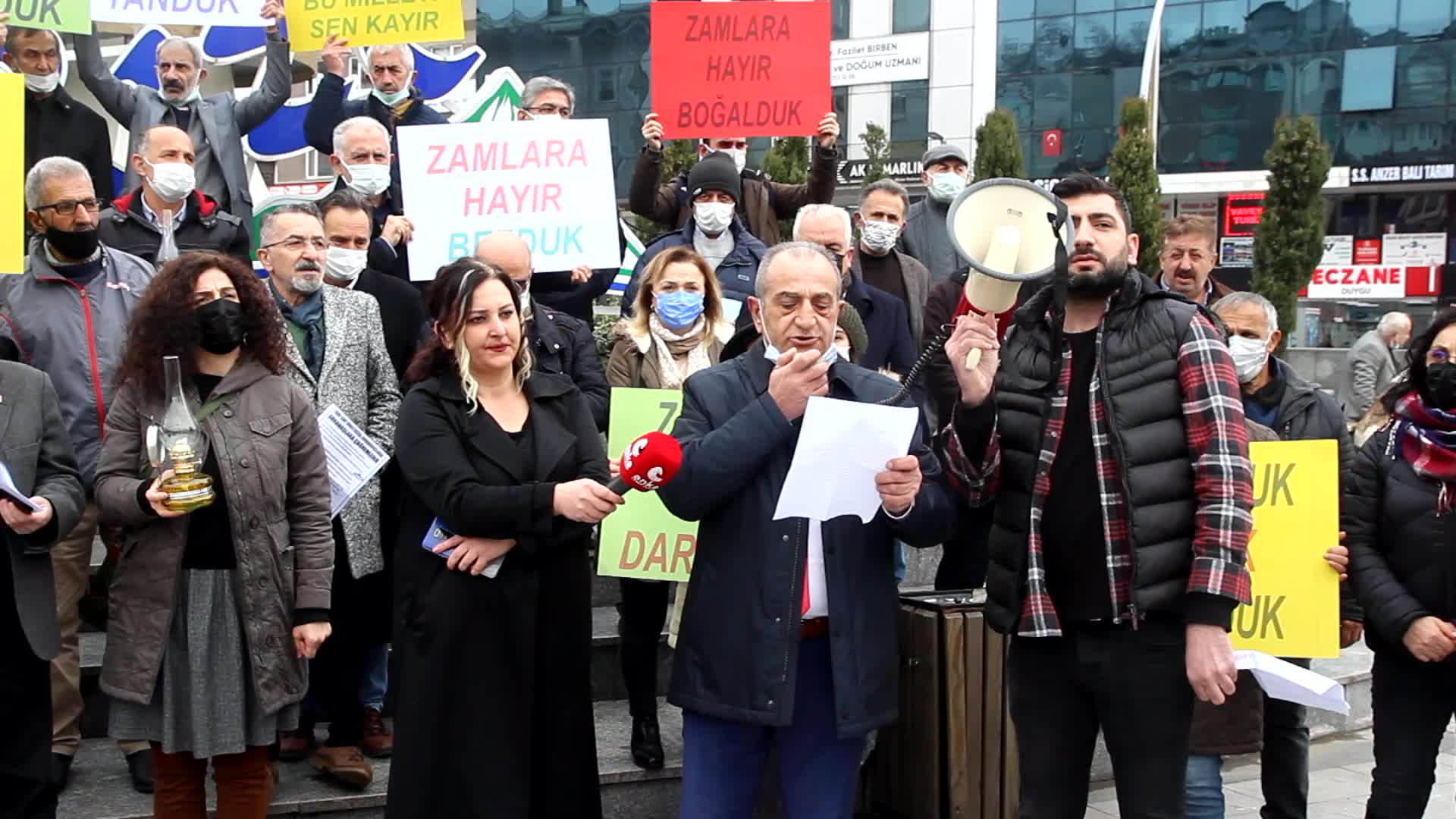 RİZE'DE ZAM PROTESTOSU: YANDUK, BEZDUK, DARLANDUK