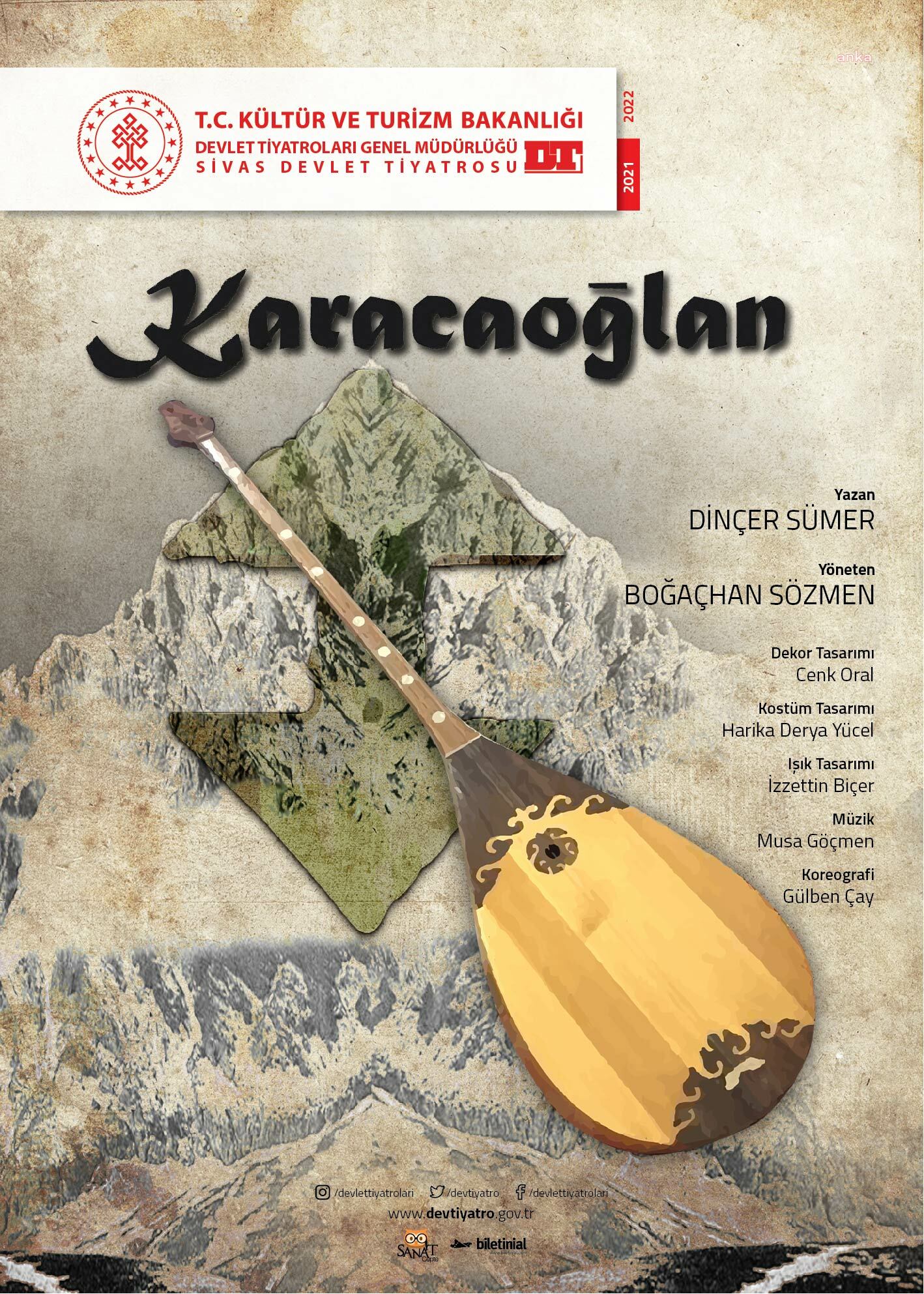SİVAS DEVLET TİYATROSU PERDELERİNİ “KARACAOĞLAN” İLE AÇACAK