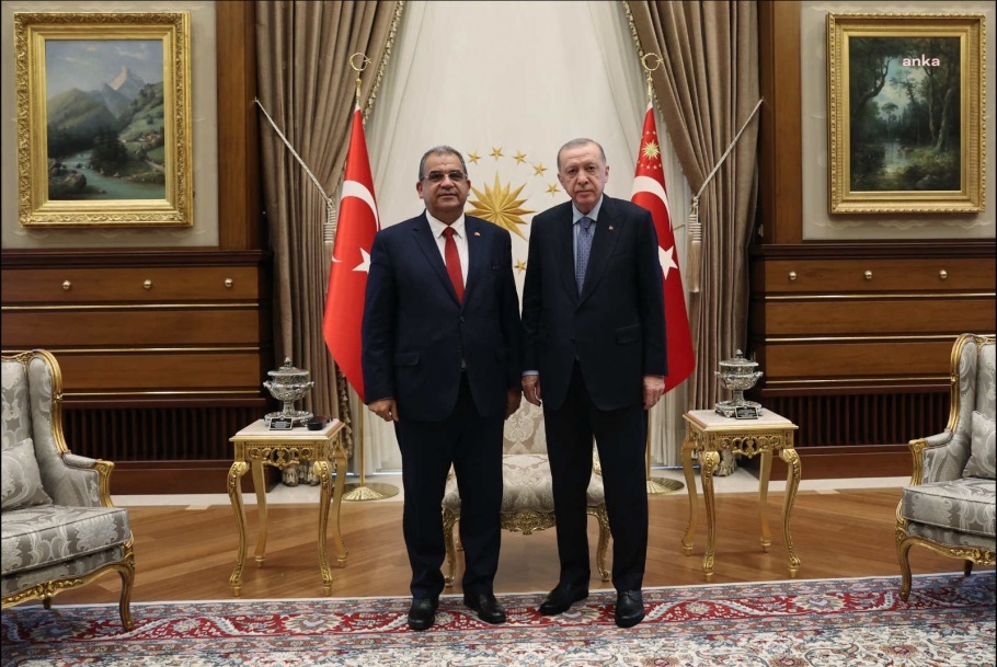 CUMHURBAŞKANI ERDOĞAN KKTC BAŞBAKANI SUCUOĞLU'NU KABUL ETTİ