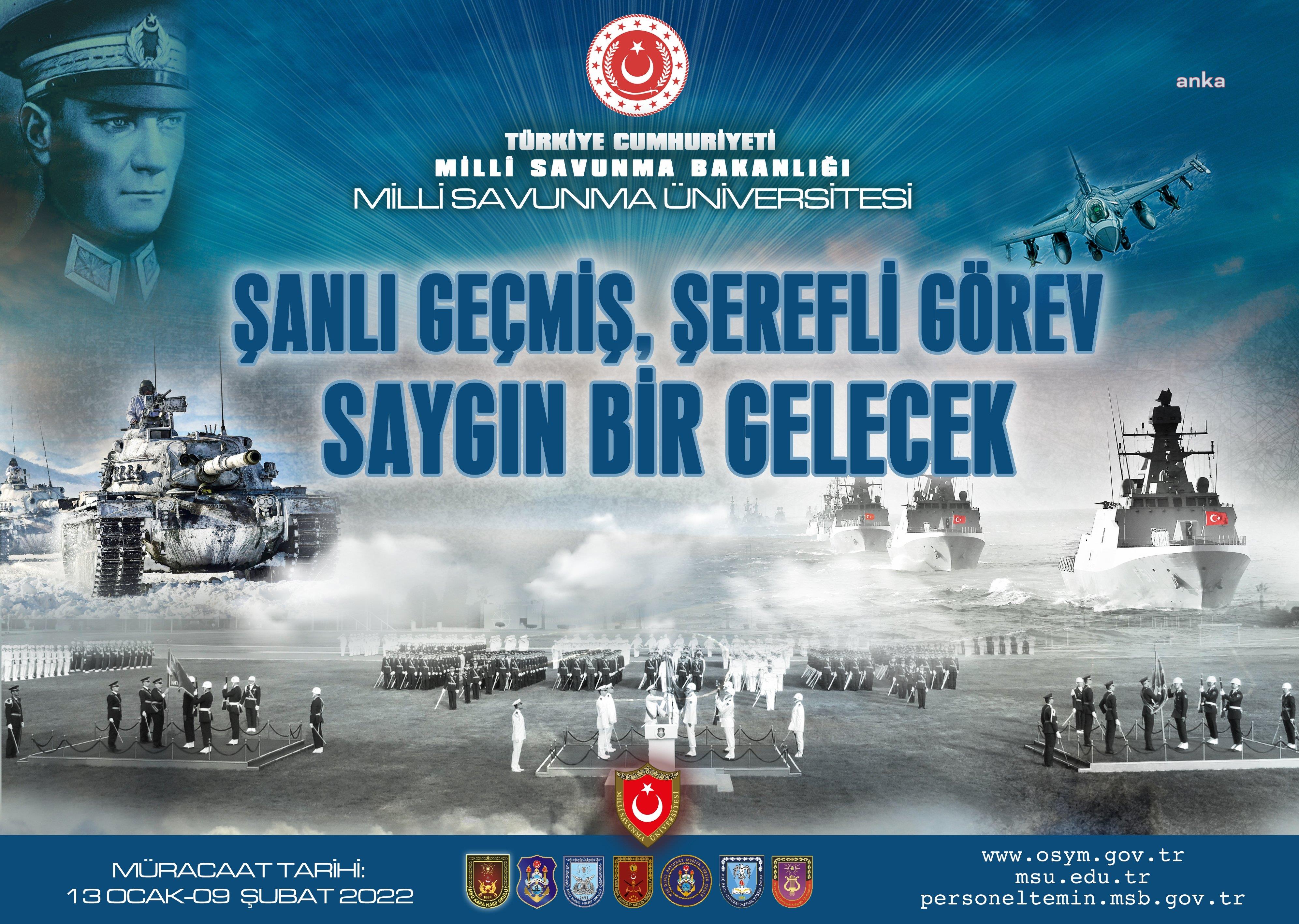 MİLLİ SAVUNMA ÜNİVERSİTESİ ADAY BELİRLEME SINAVI İÇİN BAŞVURULAR BAŞLADI