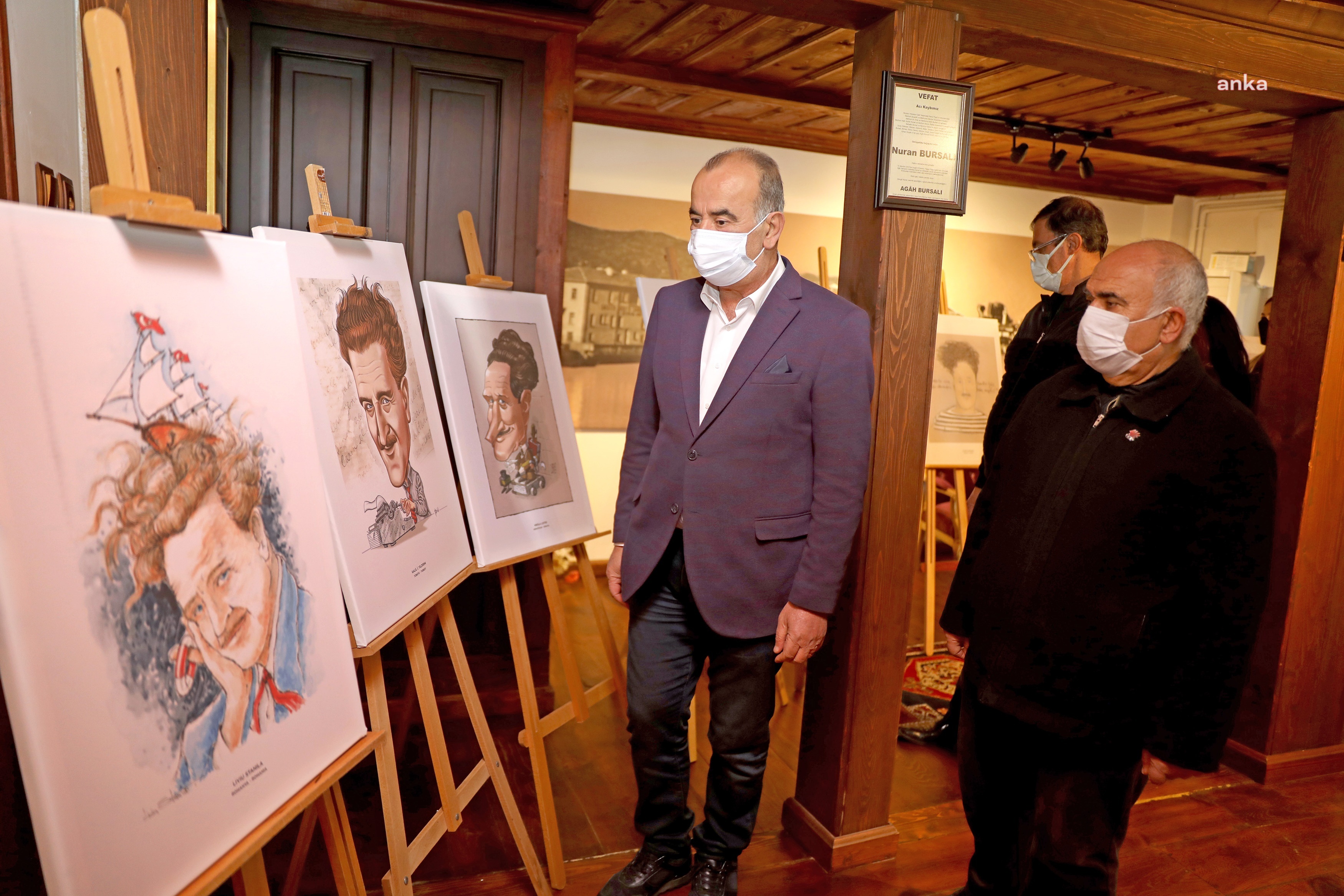 MUDANYA'DA NAZIM HİKMET KARİKATÜRLERİ SERGİSİ AÇILDI