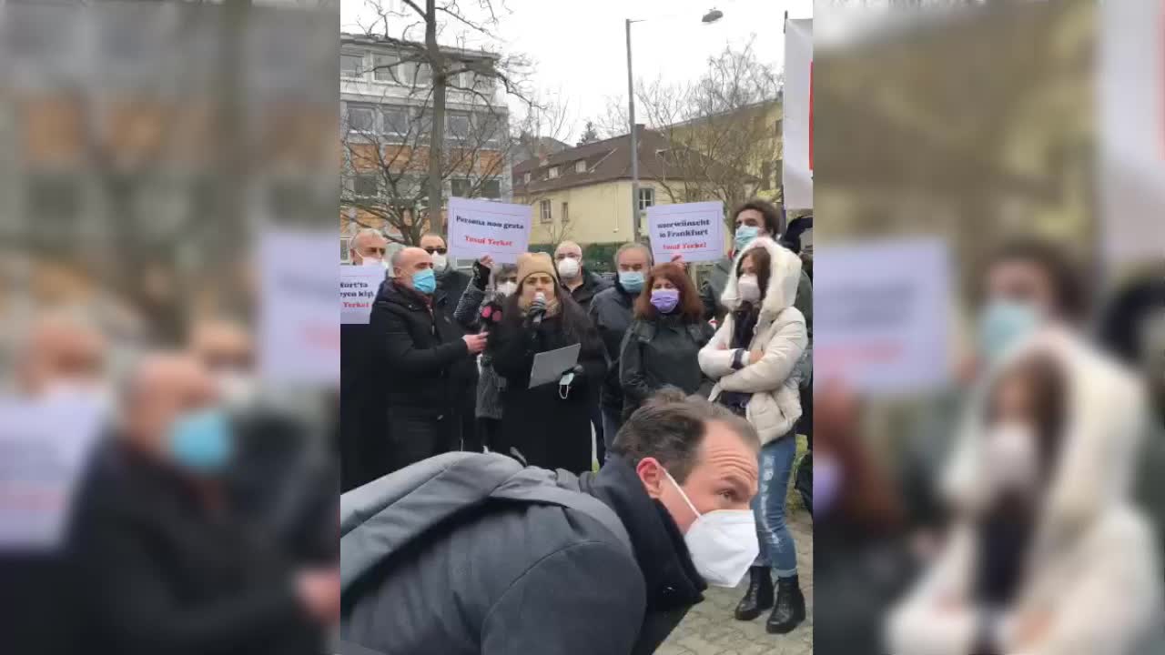 YUSUF YERKEL FRANKFURT’TA PROTETSO EDİLDİ: “İSTENMEYEN KİŞİ”