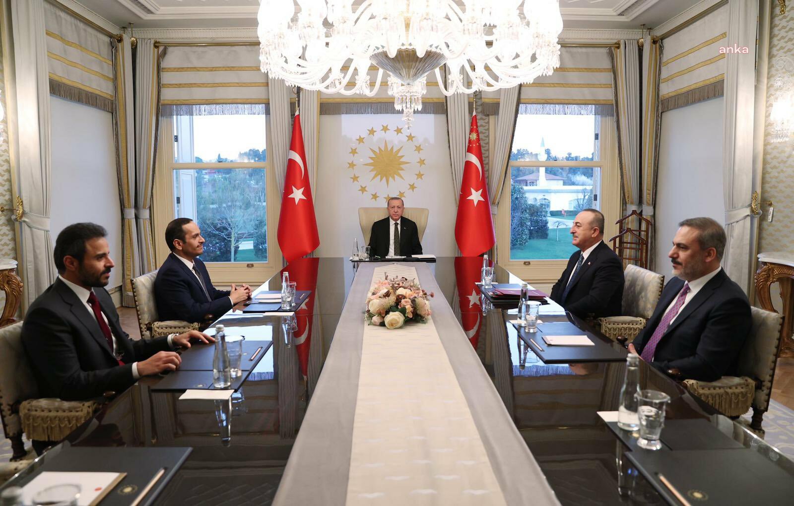 ERDOĞAN, KATAR DIŞİŞLERİ BAKANI'NI KABUL ETTİ