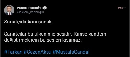 İMAMOĞLU’NDAN SEZEN AKSU’YA DESTEK