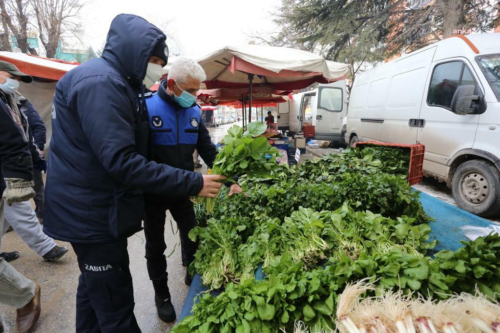 ODUNPAZARI ZABITASINDAN DONMUŞ SEBZE MEYVE DENETİMİ