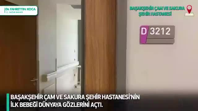 ÇAM SAKURA HASTANESİNDE DOĞAN İLK BEBEĞE SAKURA ADI VERDİLER
