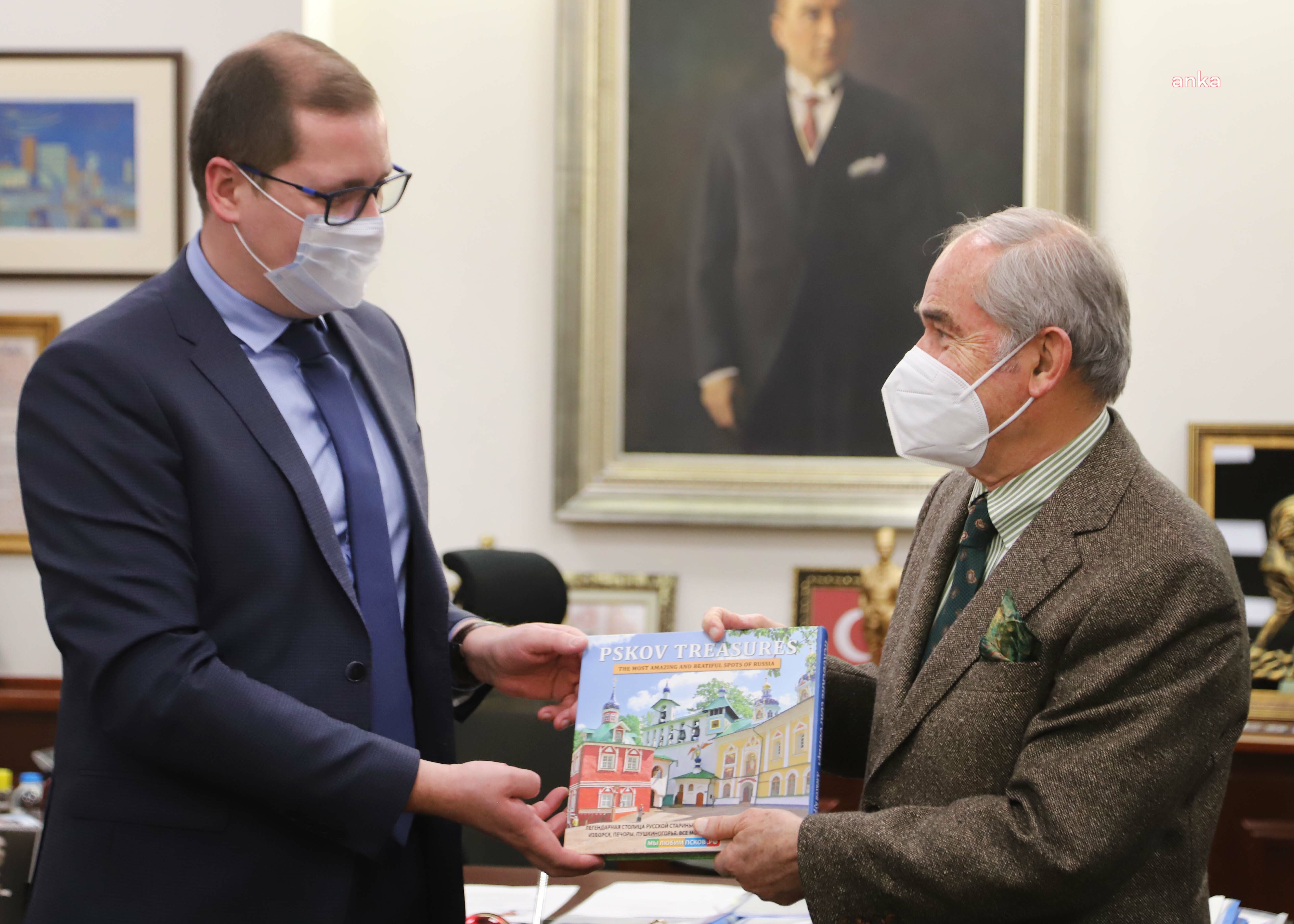 RUSYA FEDERASYONU PSKOV BÖLGESİ TEMSİLCİLERİNDEN YILMAZ BÜYÜKERŞEN’E ZİYARET