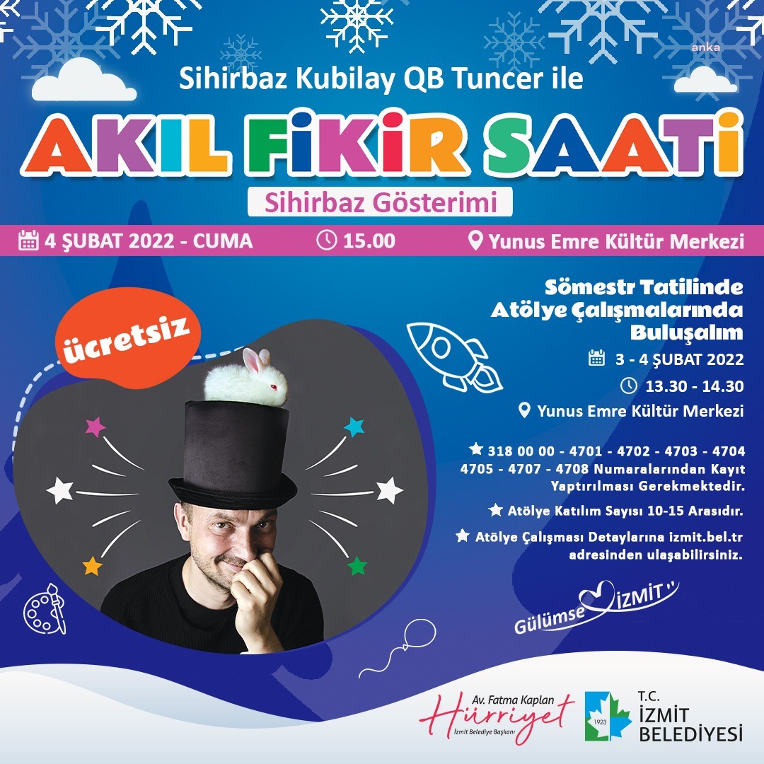 İZMİT BELEDİYESİ'NDEN MİNİKLERE ARA TATİL SÜRPRİZİ