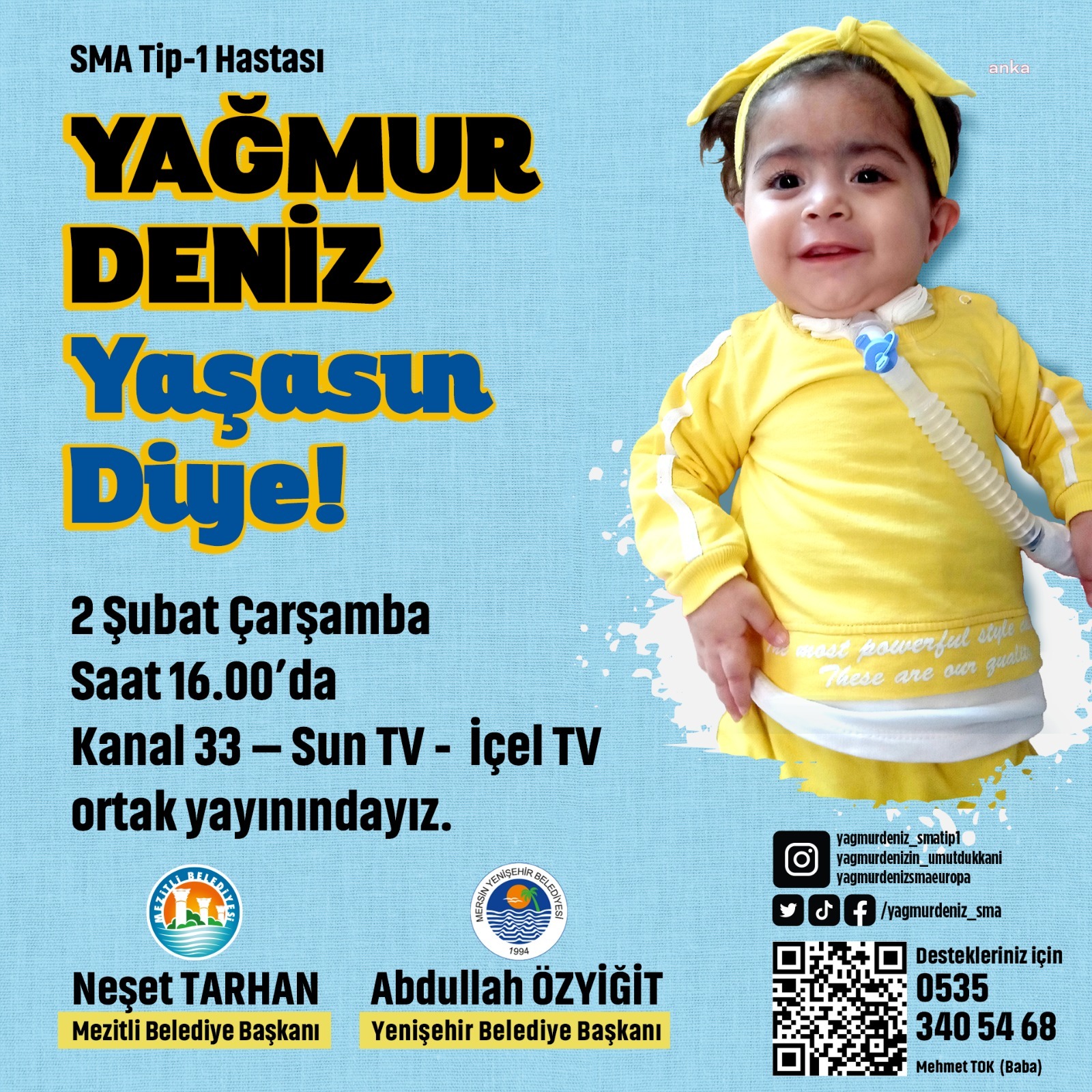 "YAĞMUR DENİZ YAŞASIN" DİYE BAŞKANLARDAN GÜÇ BİRLİĞİ