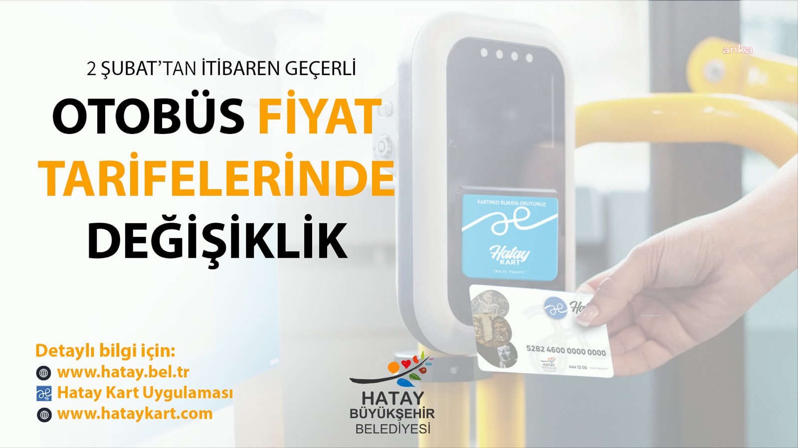HATAY'DA TOPLU TAŞIMA FİYATLARI GÜNCELLENDİ