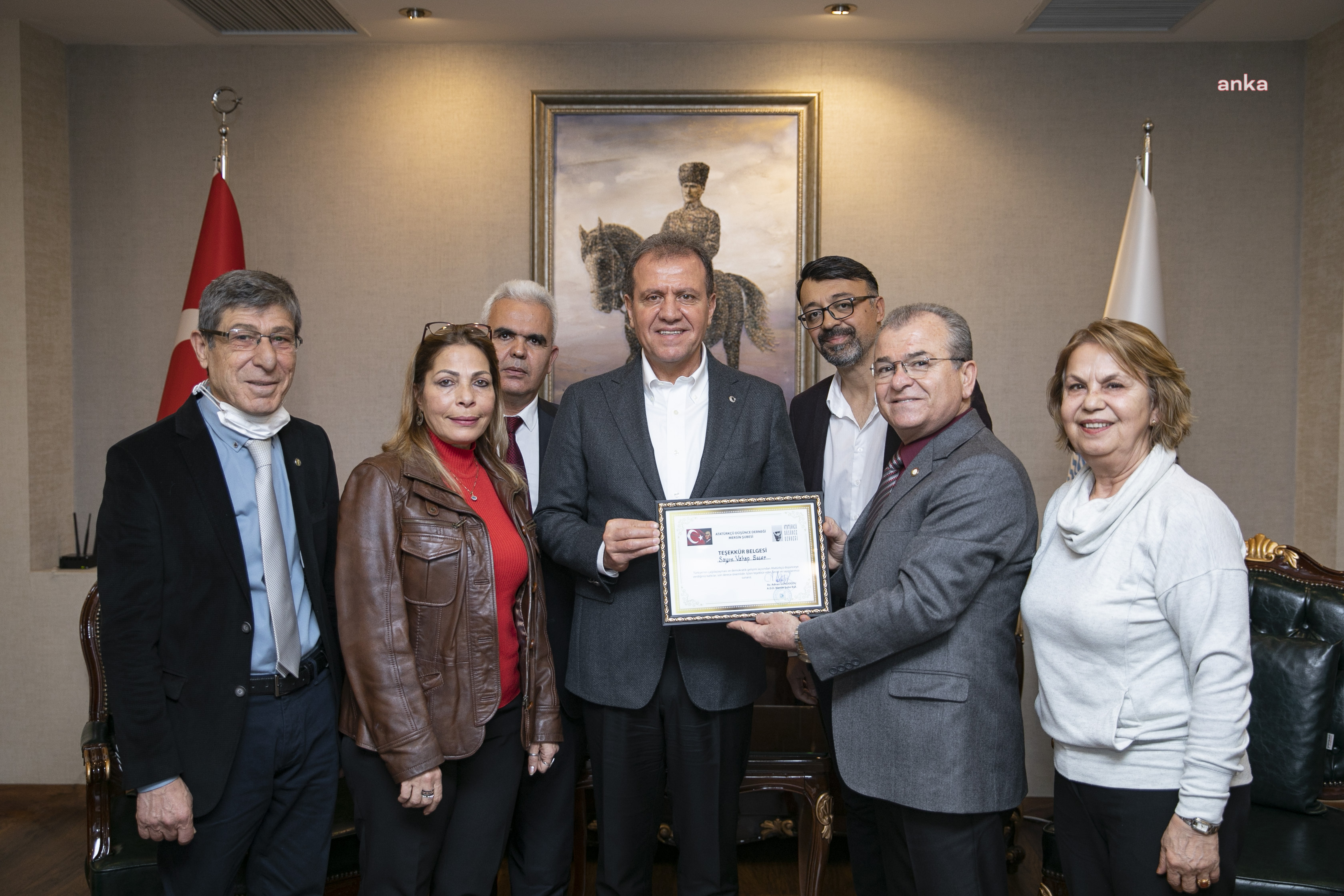 MERSİN BÜYÜKŞEHİR BELEDİYE BAŞKANI SEÇER’E ADD MERSİN ŞUBESİ’NDEN TEŞEKKÜR BELGESİ