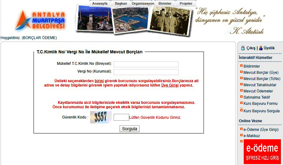 MURATPAŞA'DA VERGİLERE EVDEN ÖDEME KOLAYLIĞI