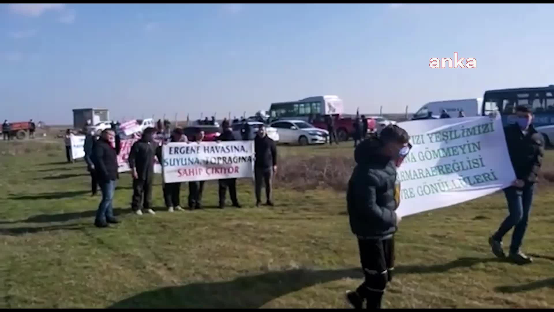 ERGENE’DE PLASTİK ORGANİZE SANAYİ BÖLGESİ'NE KARŞI PROTESTO: “KİRLİ SANAYİ İSTEMİYORUZ”