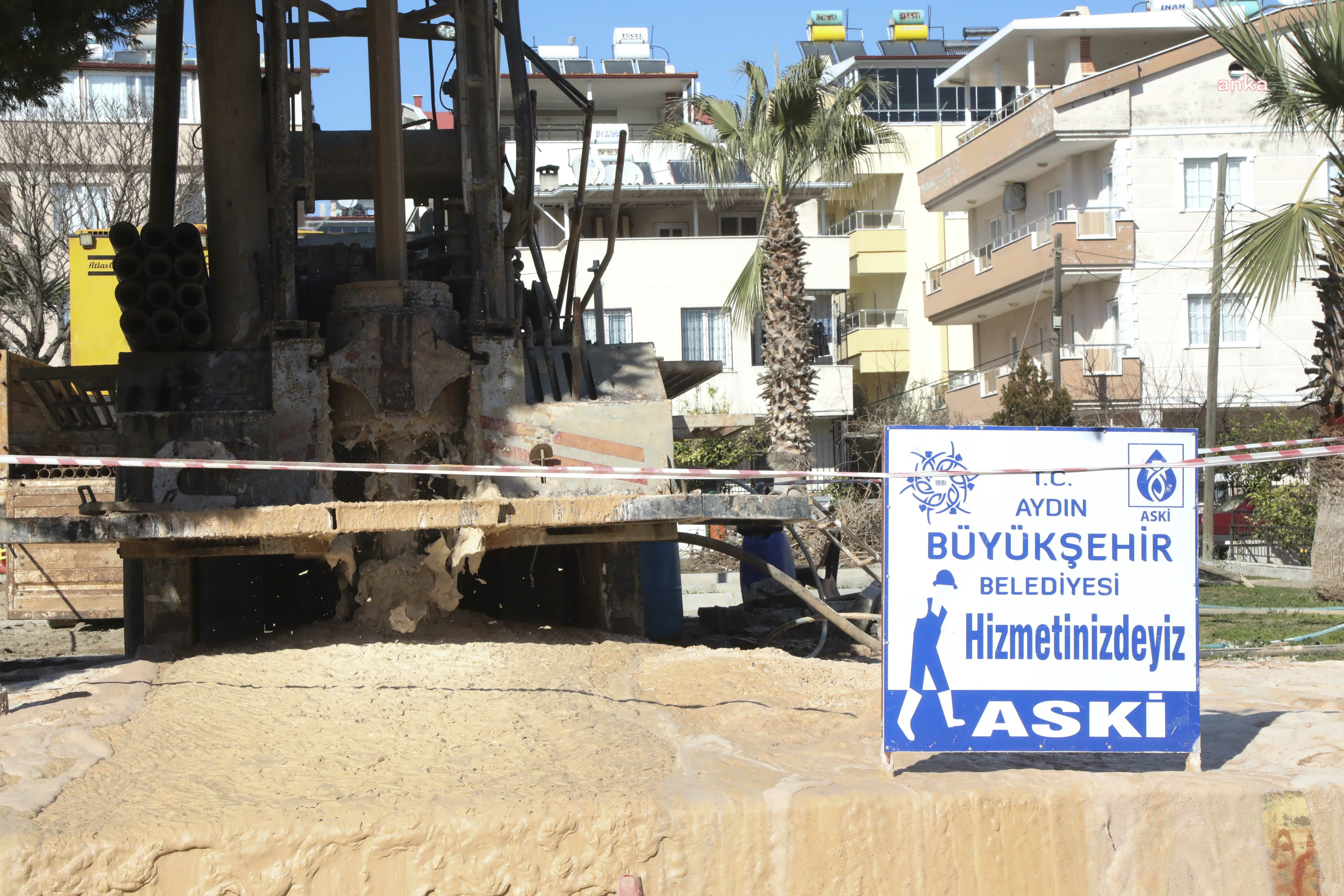 AYDIN BÜYÜKŞEHİR, SONDAJ VE İÇME SUYU HATTI ÇALIŞMALARINI SÜRDÜRÜYOR