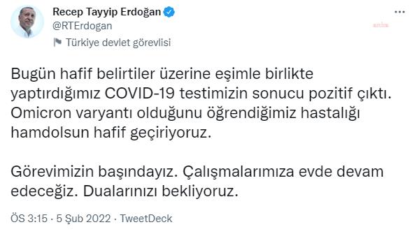 CUMHURBAŞKANI ERDOĞAN VE EŞİ EMİNE ERDOĞAN KORONAVİRÜSE YAKALANDI
