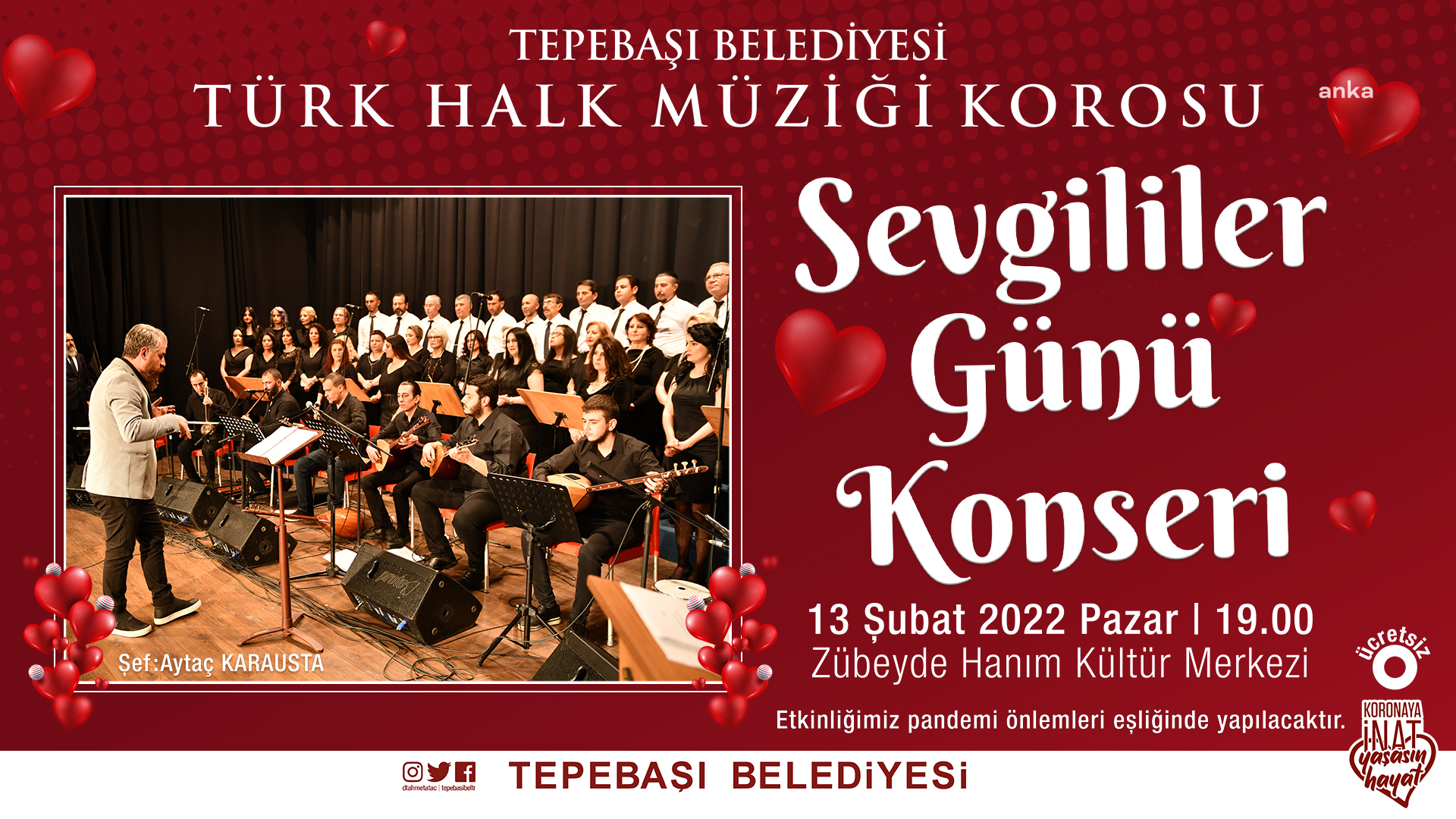 TEPEBAŞI BELEDİYESİ THM KOROSU'NDAN SEVGİLİLER GÜNÜ KONSERİ