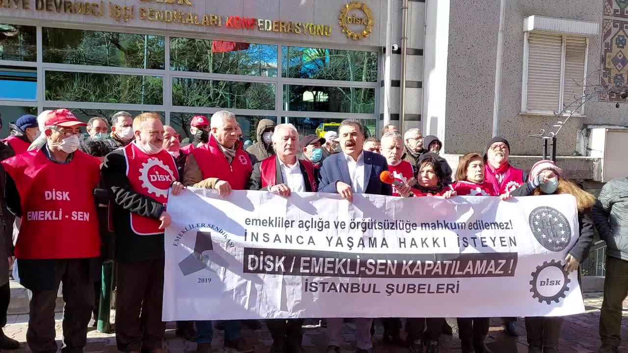 DİSK EMEKLİ-SEN, DÜŞÜK EMEKLİ MAAŞLARINI VE SON ZAMLARI PROTESTO ETTİ