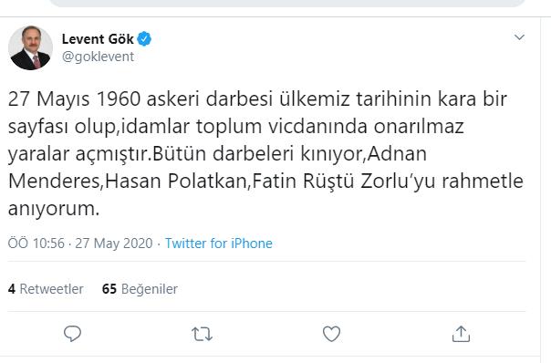 CHP’Lİ KURMAYLAR 27 MAYIS DARBESİNİ KINADILAR