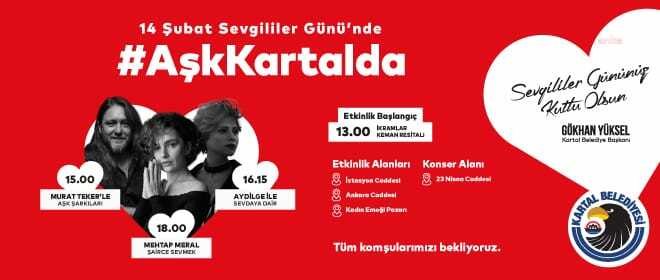 KARTAL'DA SÜRPRİZLERLE DOLU SEVGİLİLER GÜNÜ