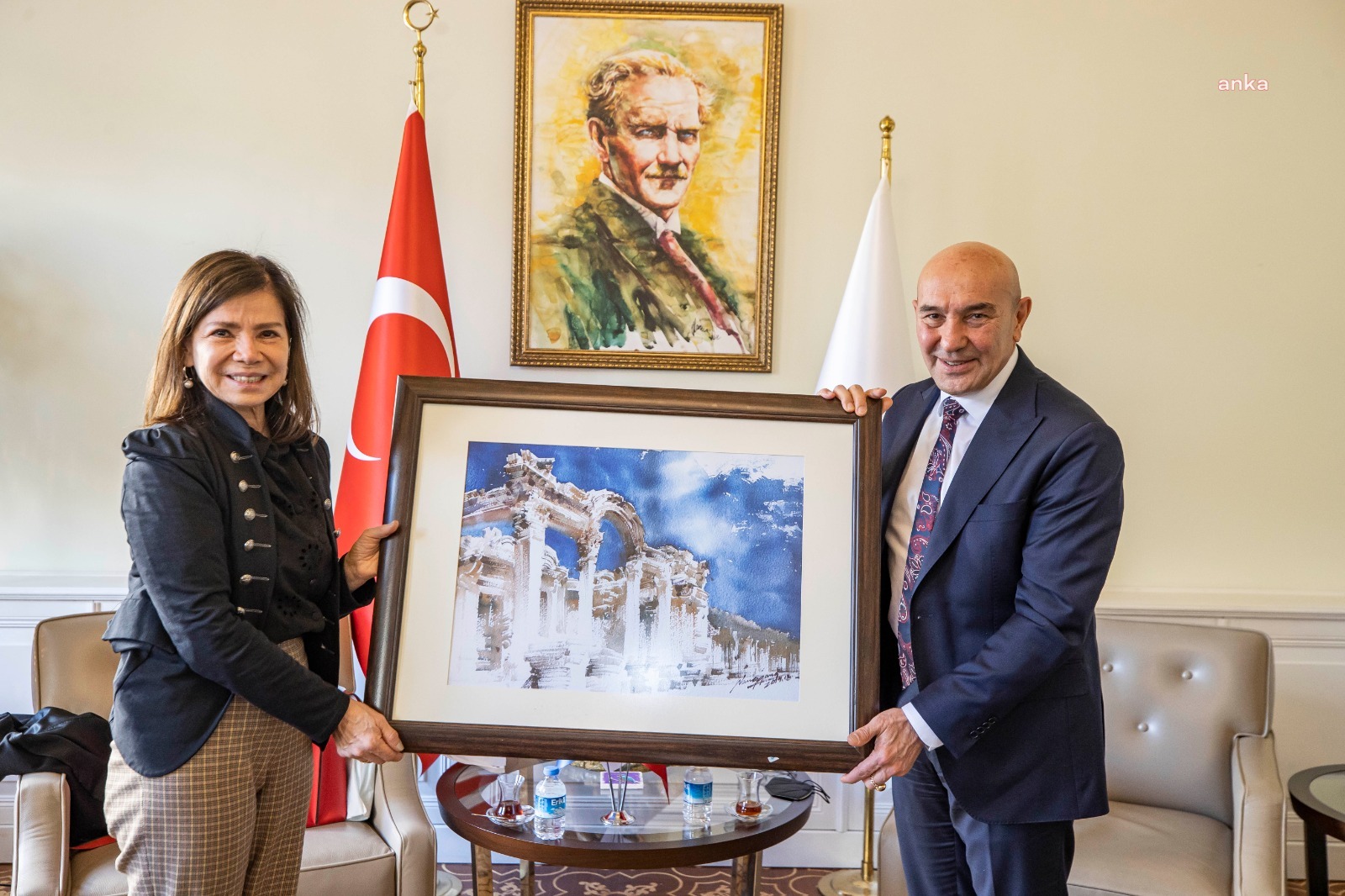 BÜYÜKELÇİLERDEN BUCA METROSU TEMEL ATMA TÖRENİNE ÖVGÜ