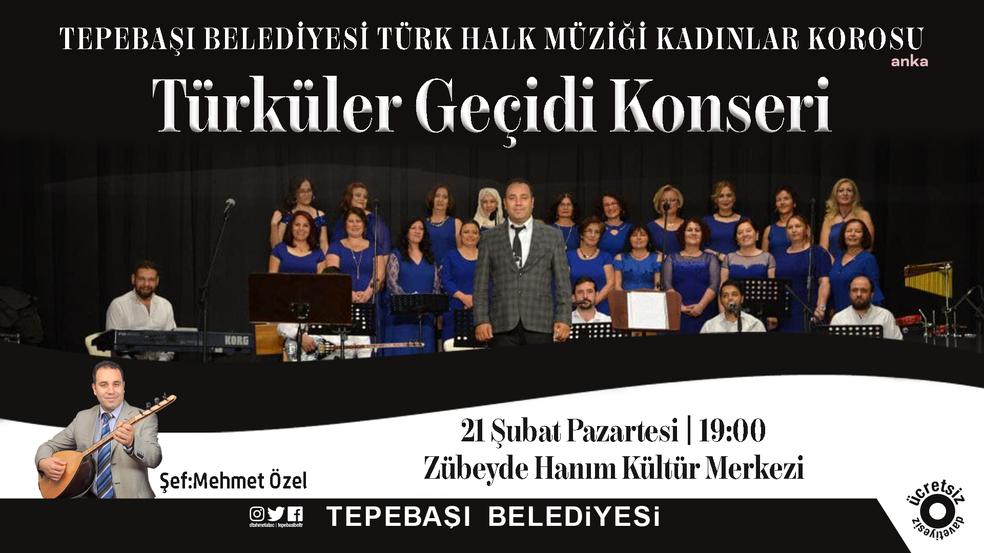 TEPEBAŞI'NDA TÜRKÜLER GEÇİDİ KONSERİ