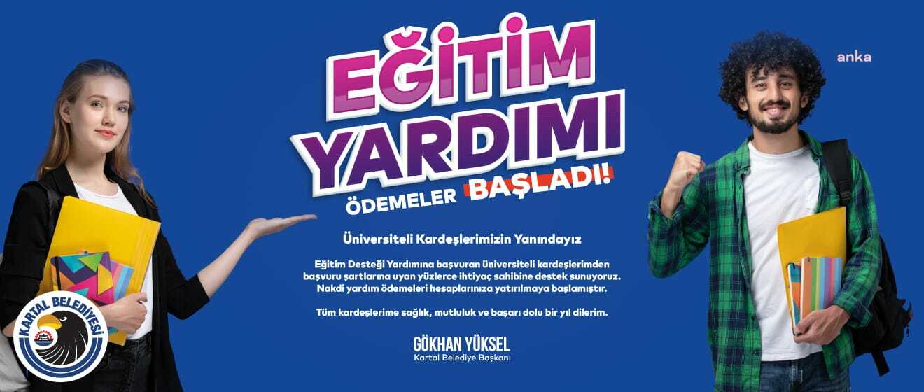 KARTAL BELEDİYESİ’NDEN ÜNİVERSİTELİ 1121 GENCE EĞİTİM DESTEĞİ