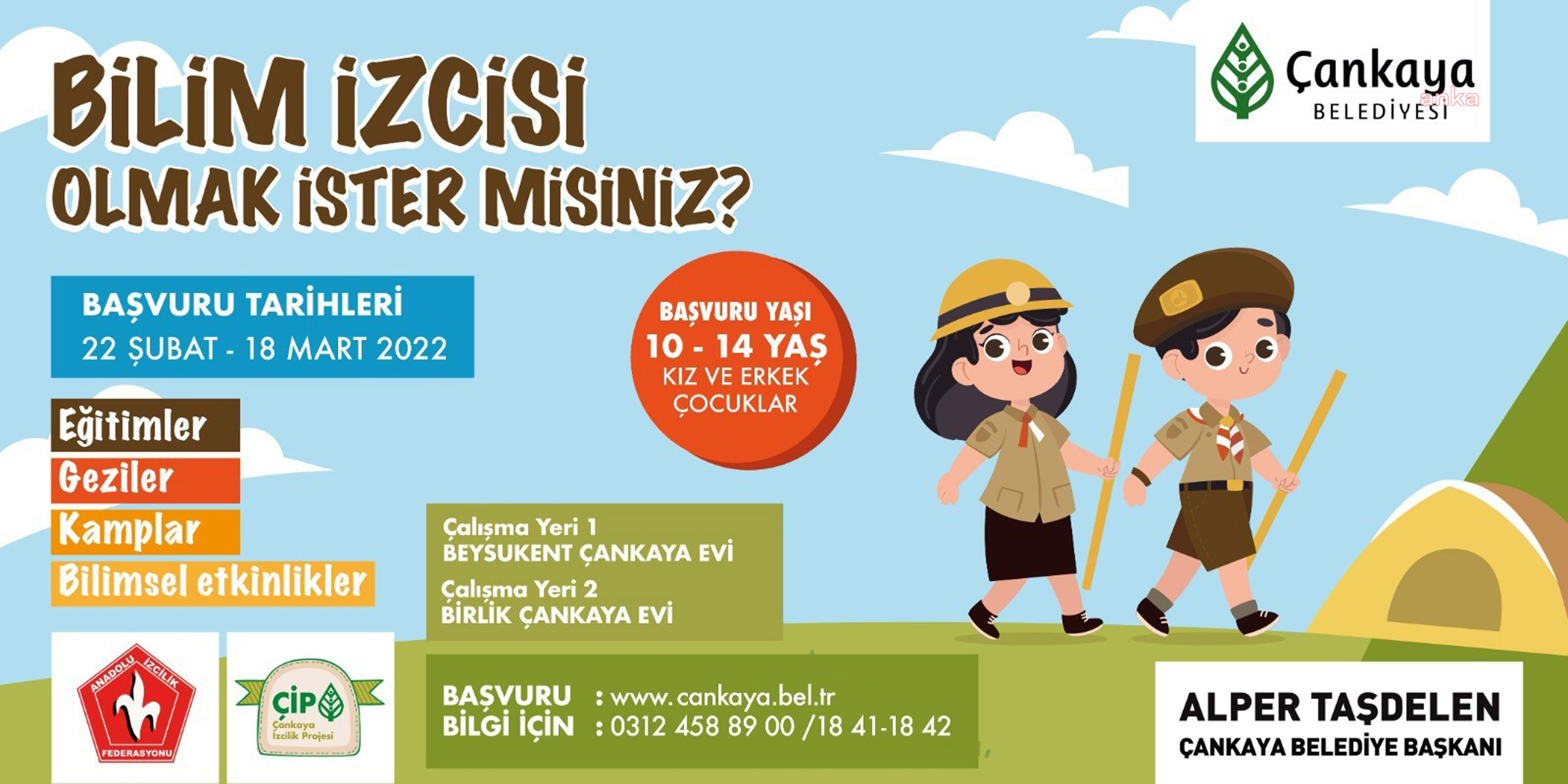 ÇANKAYA BELEDİYESİ'NDEN BİLİM İZCİSİ OLMAK İSTEYEN ÇOCUKLARA ÖZEL PROJE