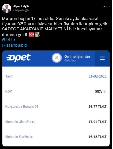 İETT GENEL MÜDÜRÜ BİLGİLİ'DEN ZAM TEPKİSİ: "GELİRİMİZ AKARYAKIT MALİYETİNİ KARŞILAYAMAZ HALE GELDİ"