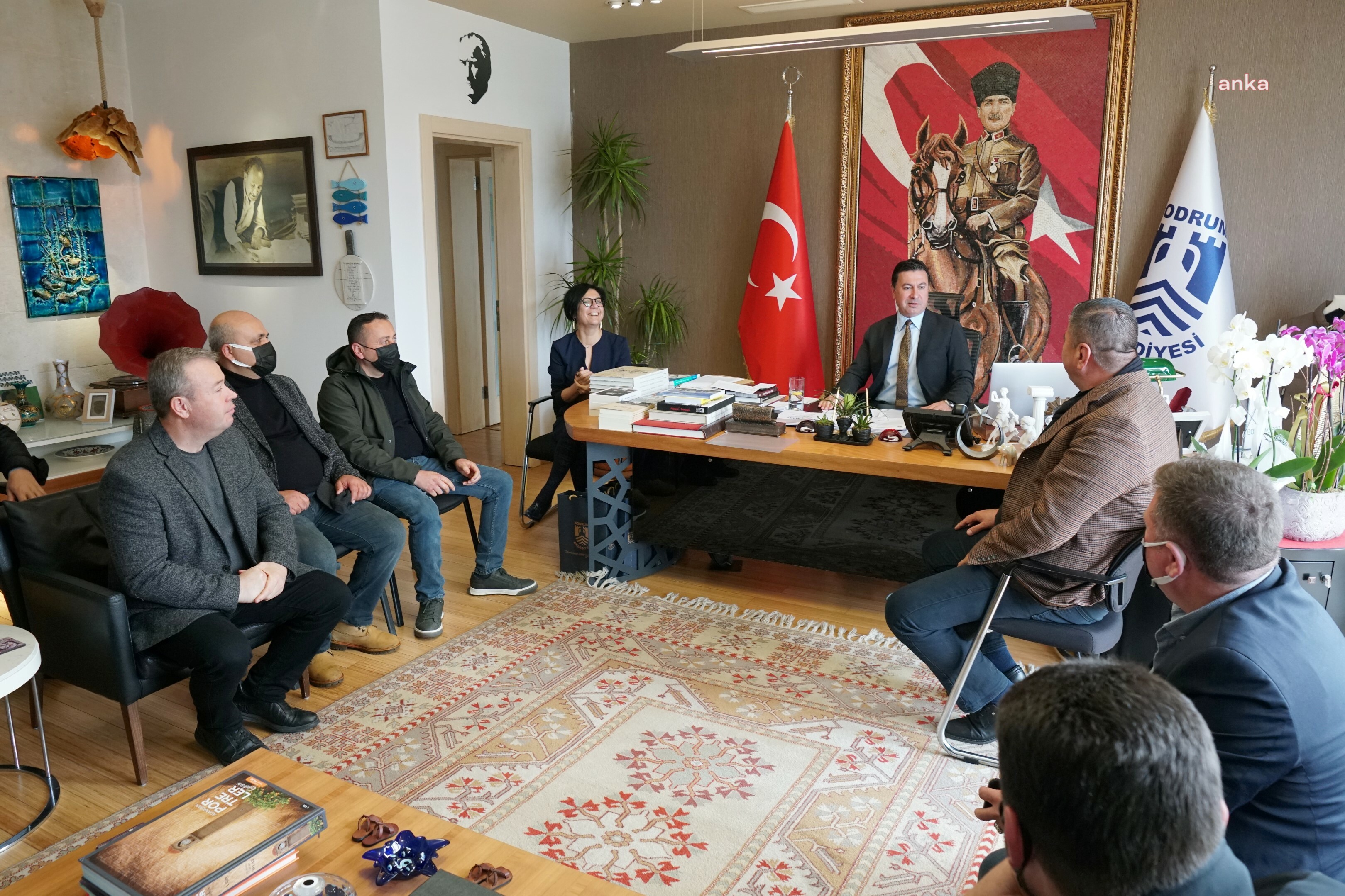 ŞOFÖRLER ODASI’NDAN BODRUM BELEDİYE BAŞKANI ARAS’A ZİYARET