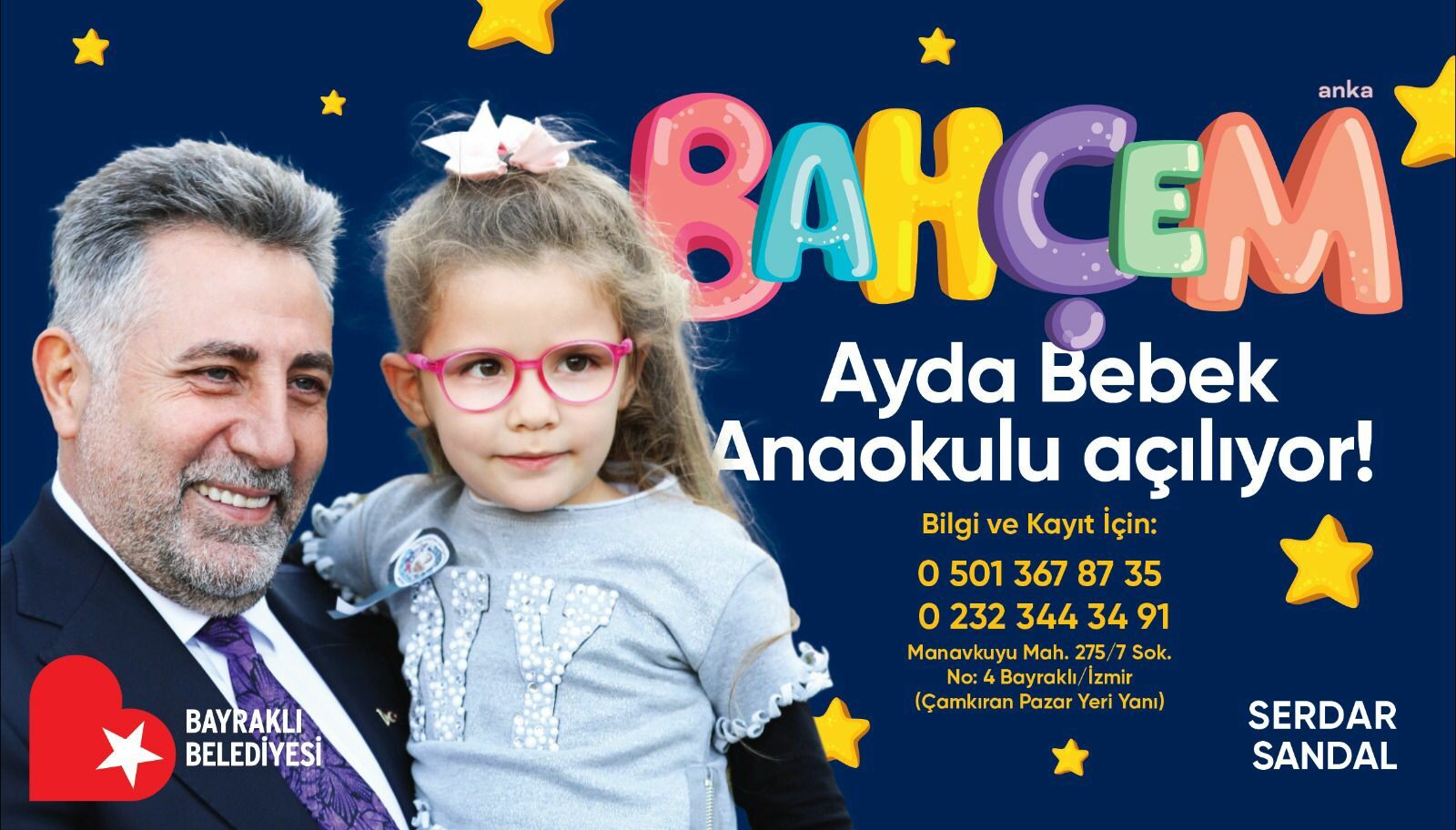 BAYRAKLI BELEDİYESİ'NCE HİZMETE AÇILACAK "AYDA BEBEK ANAOKULU" İÇİN KAYITLAR BAŞLADI