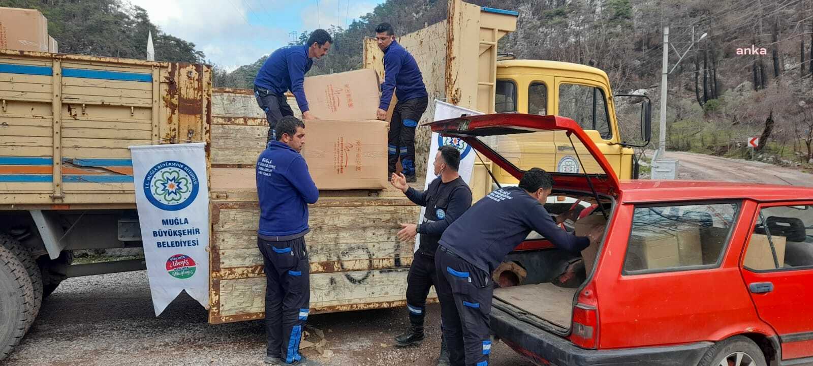 MUĞLA BÜYÜKŞEHİR, YANGIN MAĞDURU ARICILARA DESTEĞİNİ SÜRDÜRÜYOR