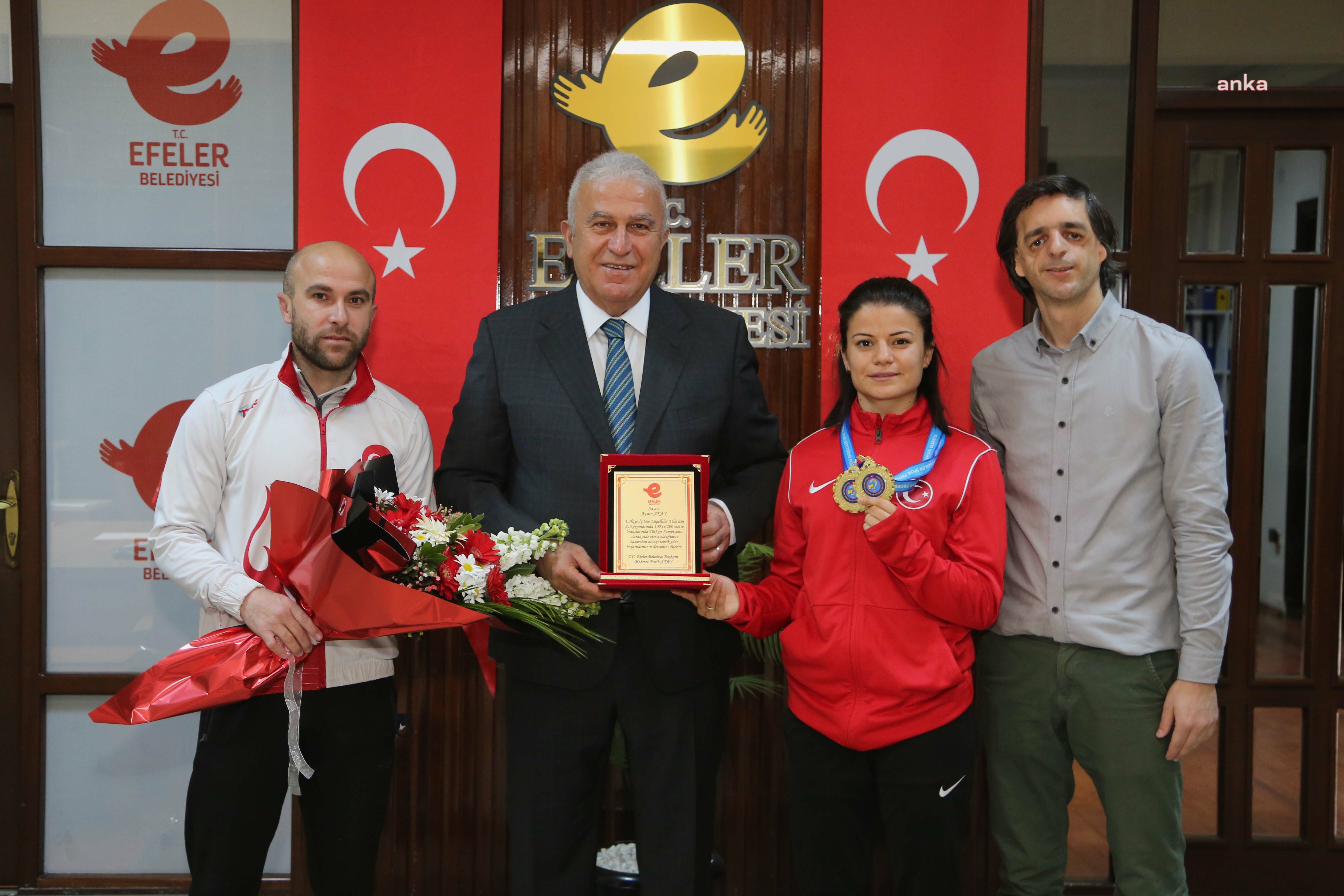 BELEDİYE BAŞKANI ATAY, EFELERSPORLU ŞAMPİYONU AĞIRLADI