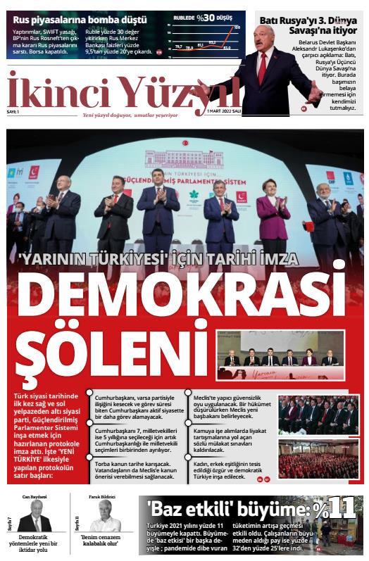 YEPYENİ BİR GAZETE YAYINDA: İKİNCİ YÜZYIL