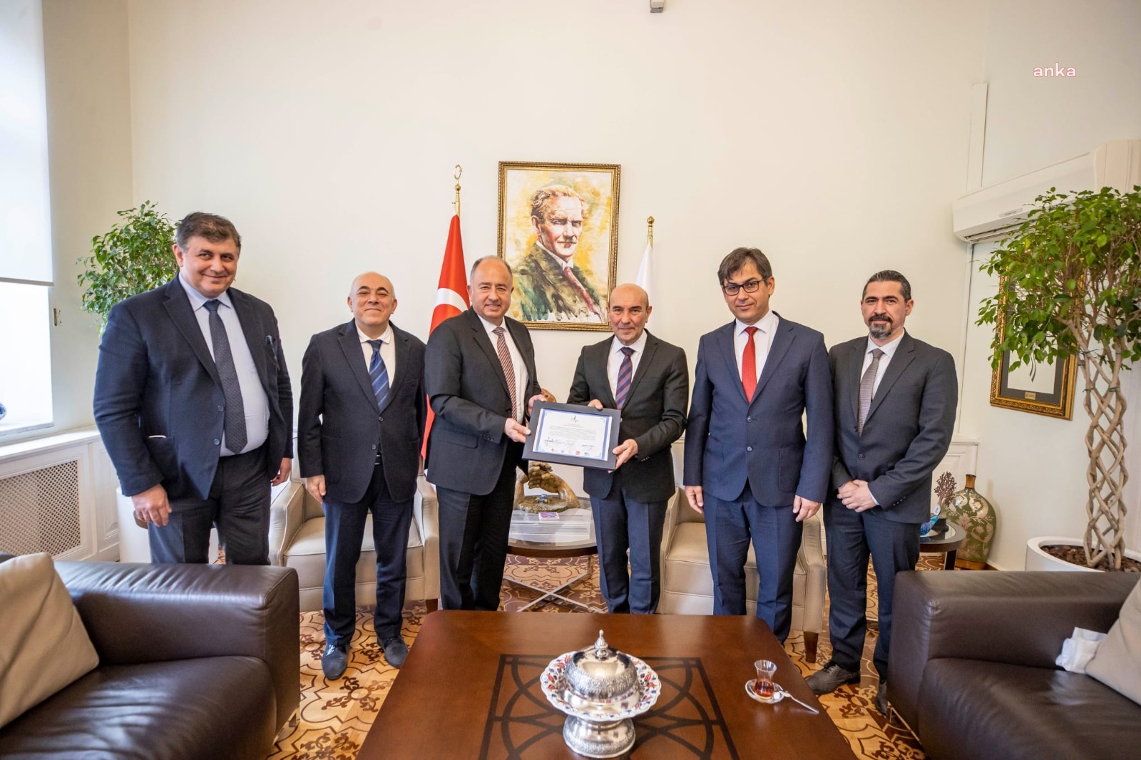 BAŞKAN SOYER KUZEY İZMİR TEKNOLOJİ MERKEZİ HEYETİNİ AĞIRLADI
