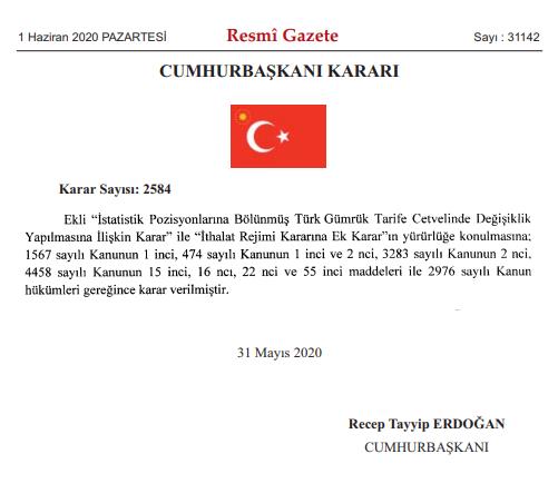 MASKELİK KUMAŞ İTHALATINDA DEĞİŞİKLİK YAPILDI