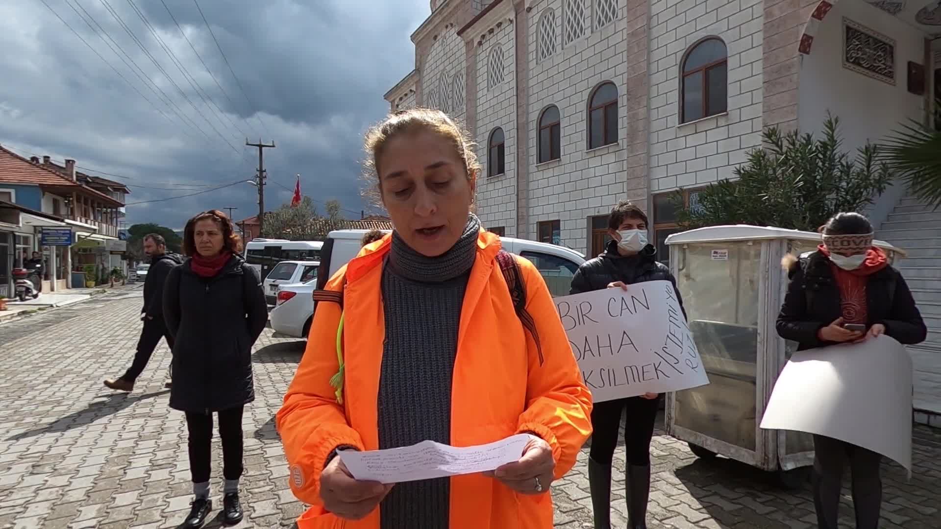 MUĞLA AKYAKA'DA KÖPEK ÖLDÜRÜLMESİ PROTESTO EDİLDİ: “KÖPEK DEĞİL, İNSANLIKTIR KATLEDİLEN"