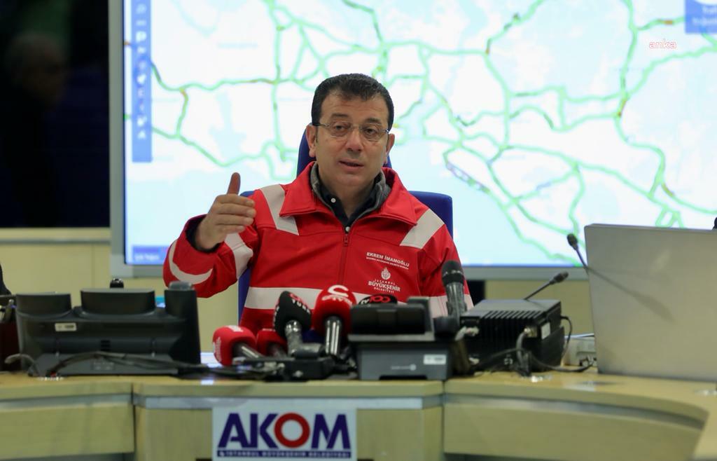 İMAMOĞLU: ZORUNLU OLMADIKÇA TRAFİĞE ÇIKMAYIN