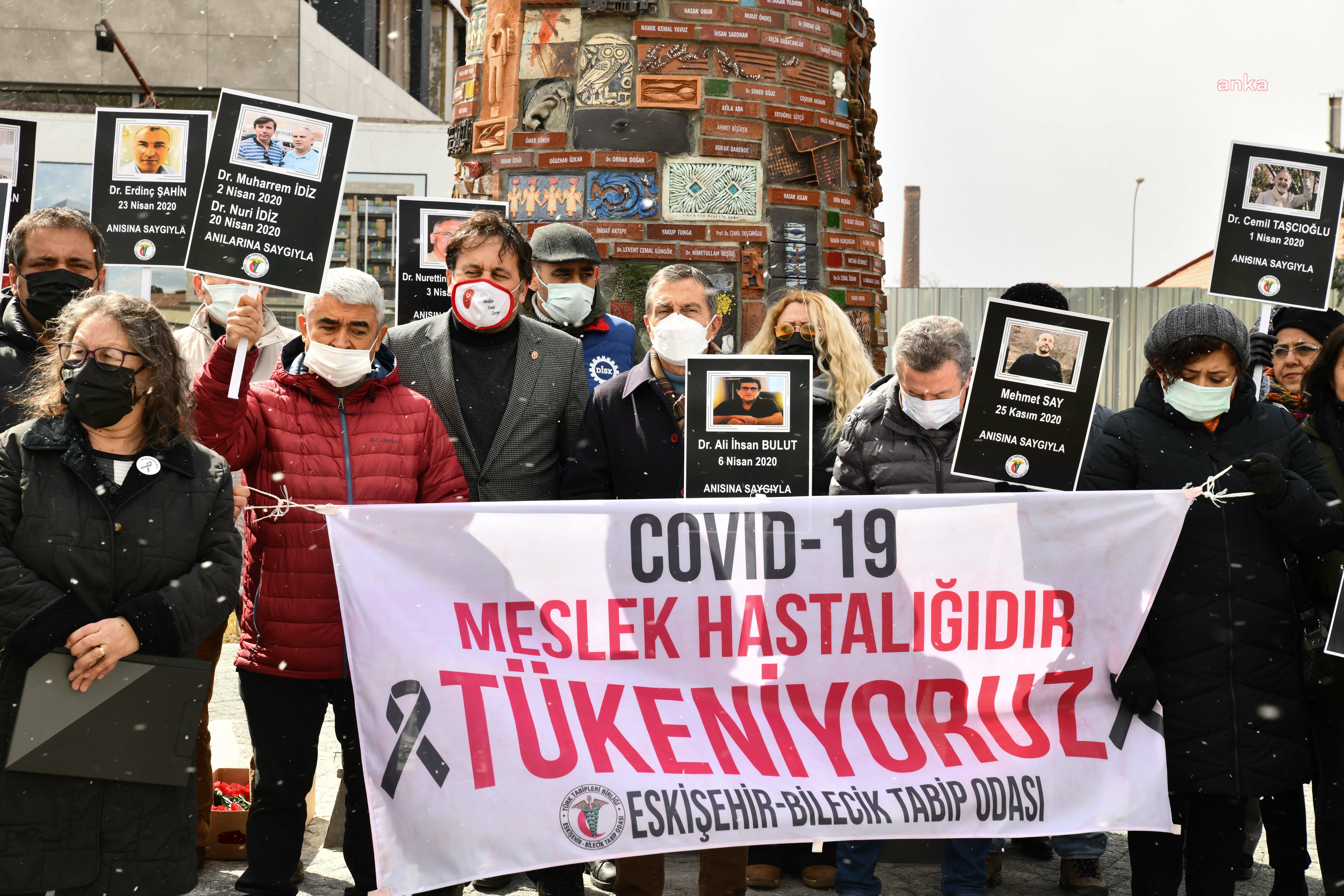 PANDEMİDE HAYATINI KAYBEDEN SAĞLIK ÇALIŞANLARI, TEPEBAŞI'NDA ANILDI