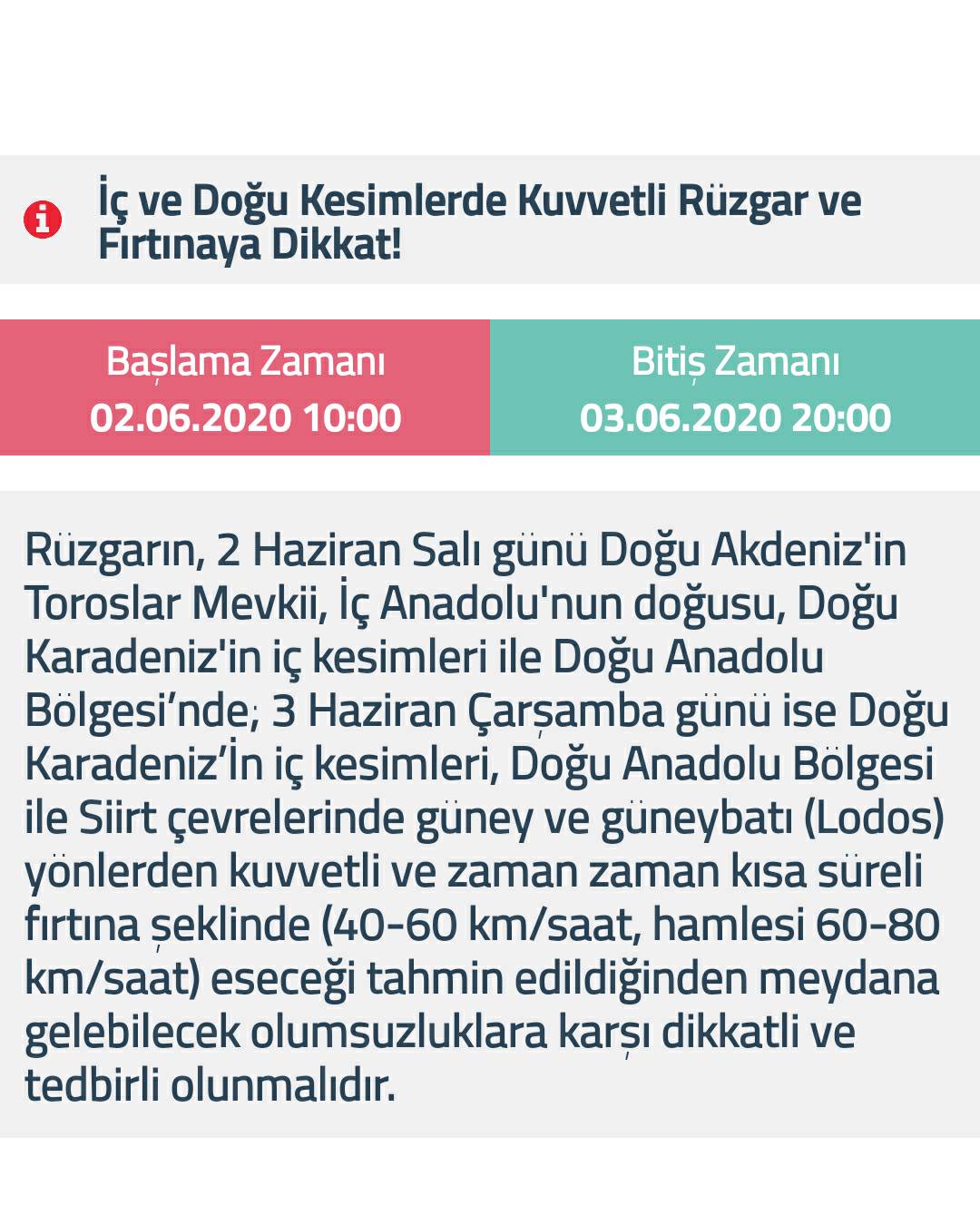 METEOROLOJİDEN FIRTINA UYARISI