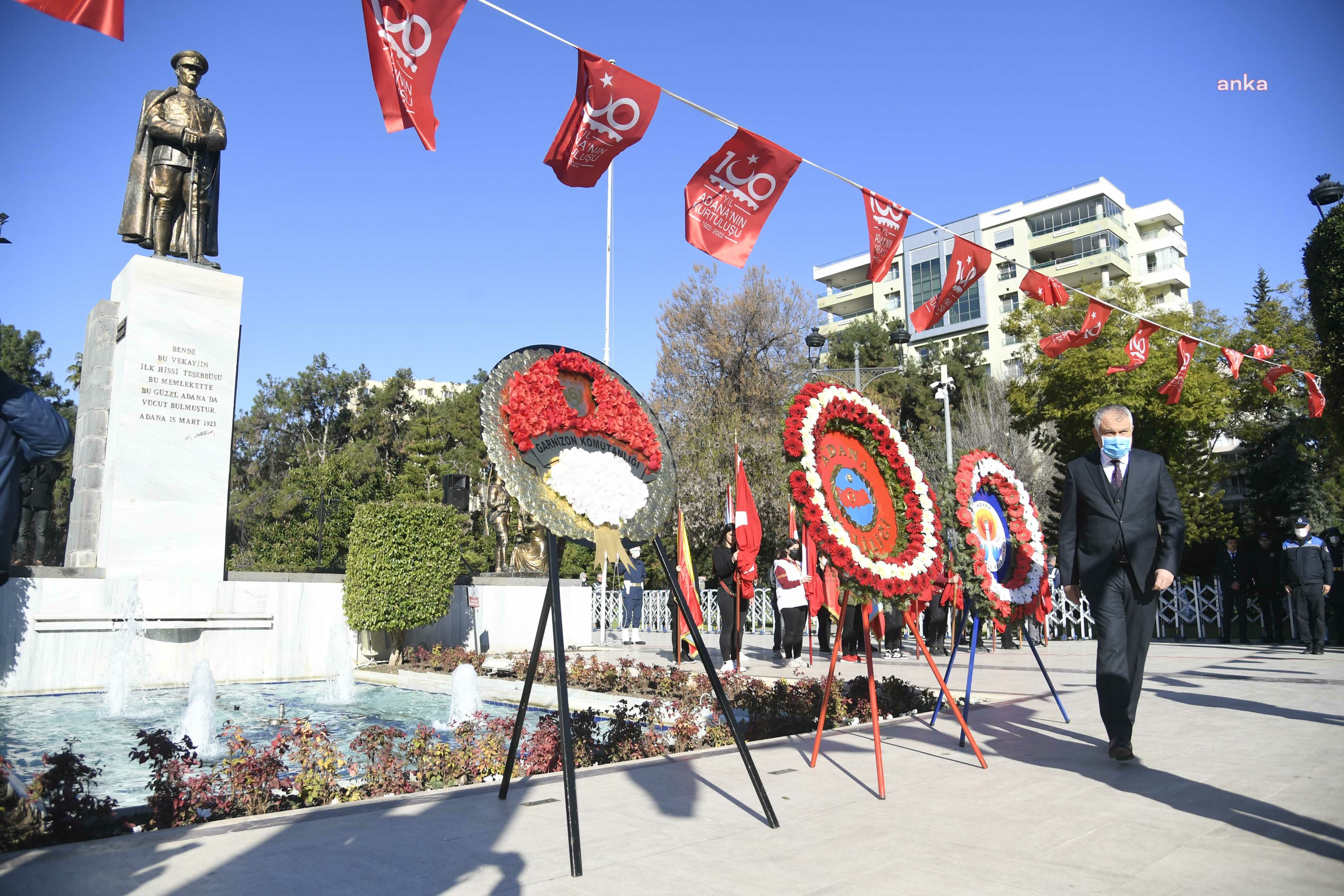 ATATÜRK’ÜN ADANA’YA GELİŞİNİN 99. YIL DÖNÜMÜ TÖRENLERLE KUTLANDI