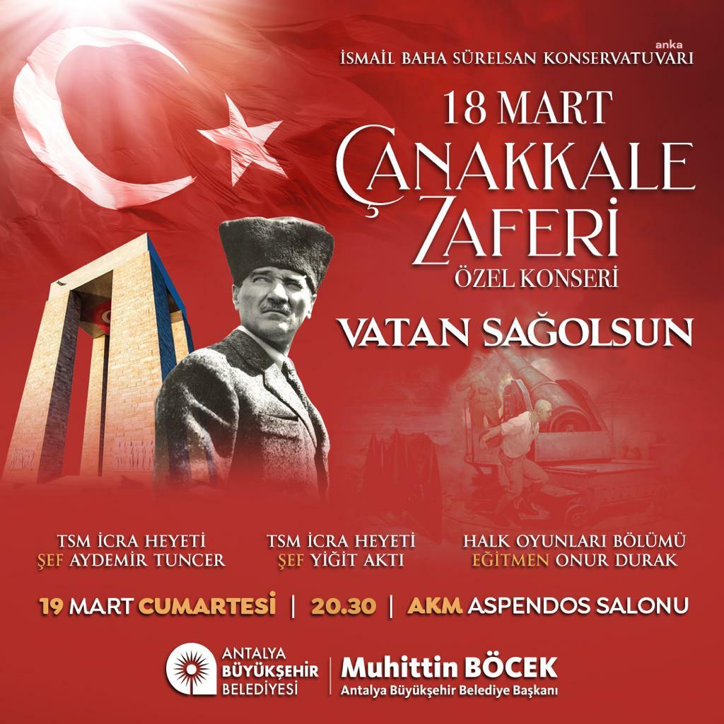 ANTALYA BÜYÜKŞEHİR’DEN ÇANAKKALE ZAFERİ’NE ÖZEL PROGRAM