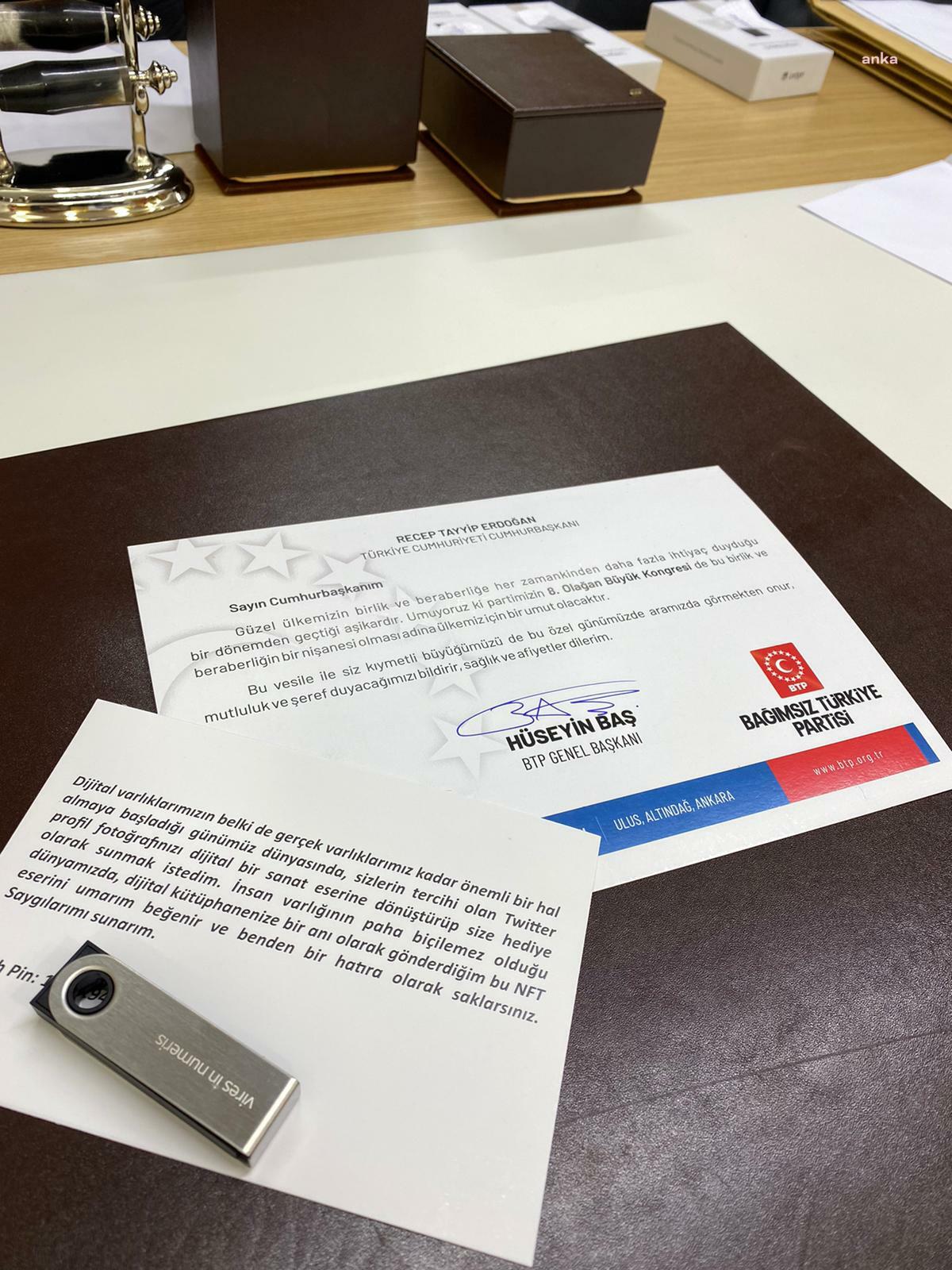 BTP GENEL BAŞKANI HÜSEYİN BAŞ’TAN SİYASİ LİDERLERE NFT'Lİ KONGRE DAVETİYESİ