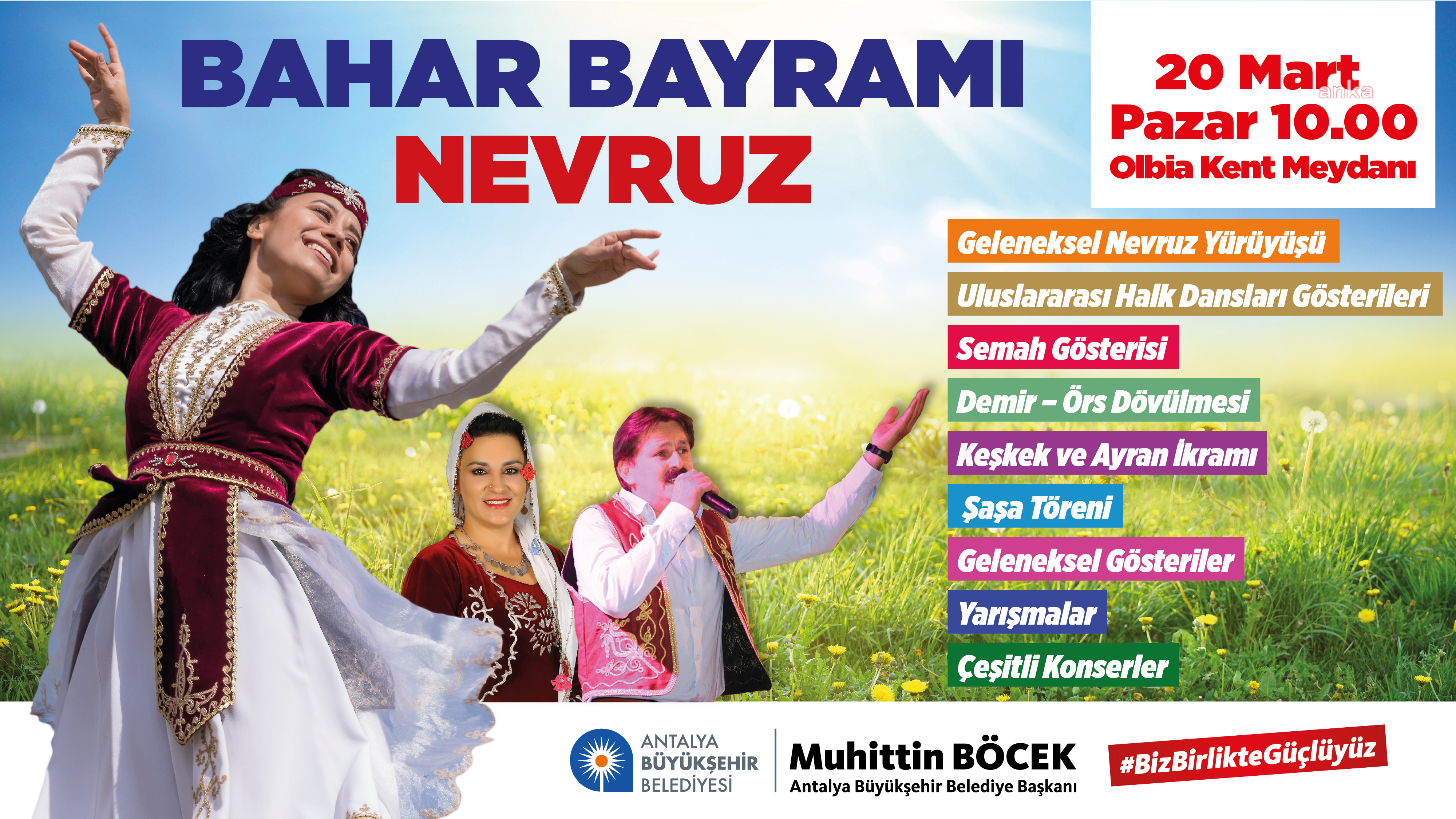 ANTALYA BÜYÜKŞEHİR, BAHAR BAYRAMI NEVRUZ’U COŞKUYLA KUTLAYACAK