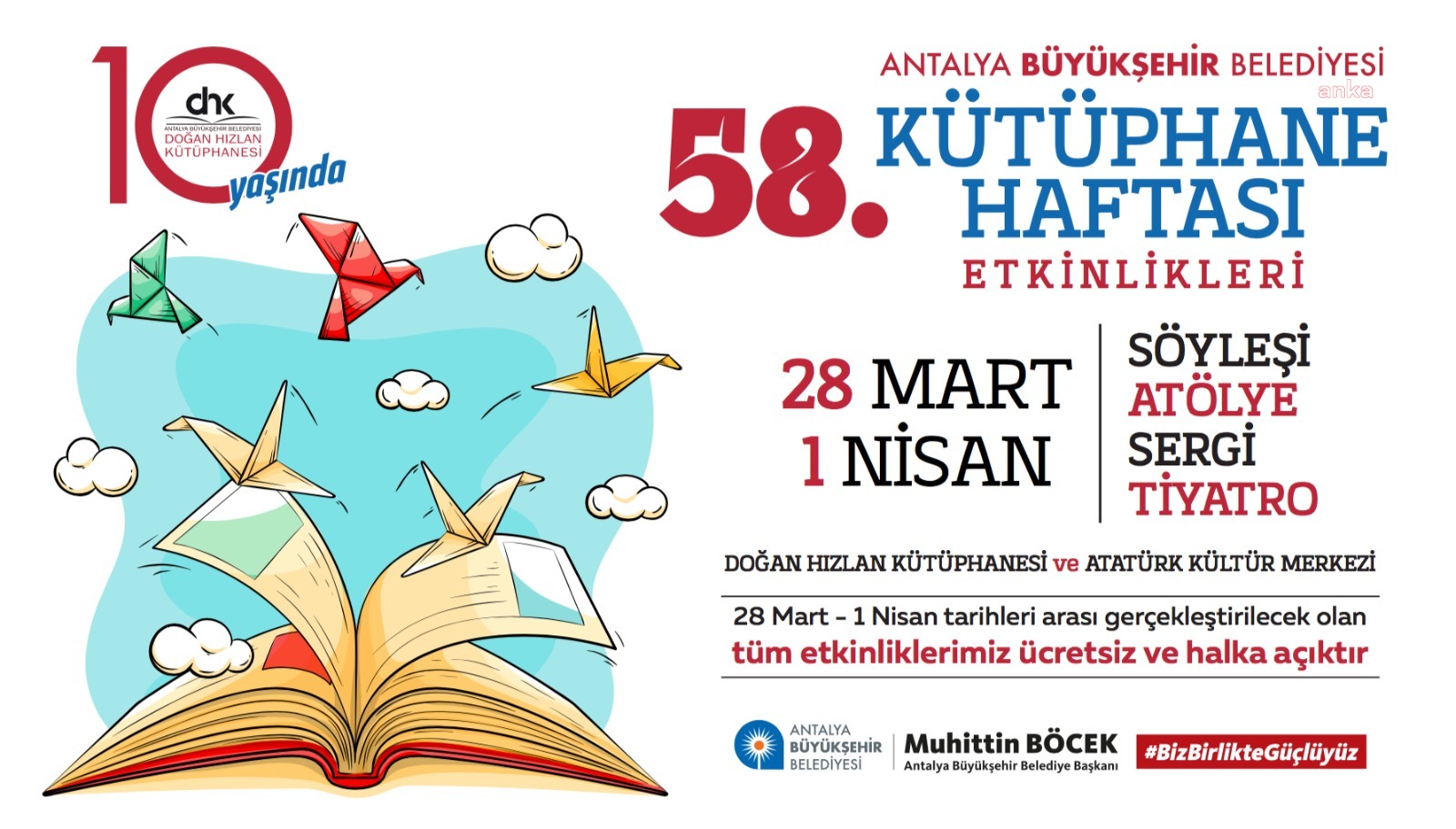 58. KÜTÜPHANE HAFTASI, ANTALYA'DA ETKİNLİKLERLE KUTLANACAK