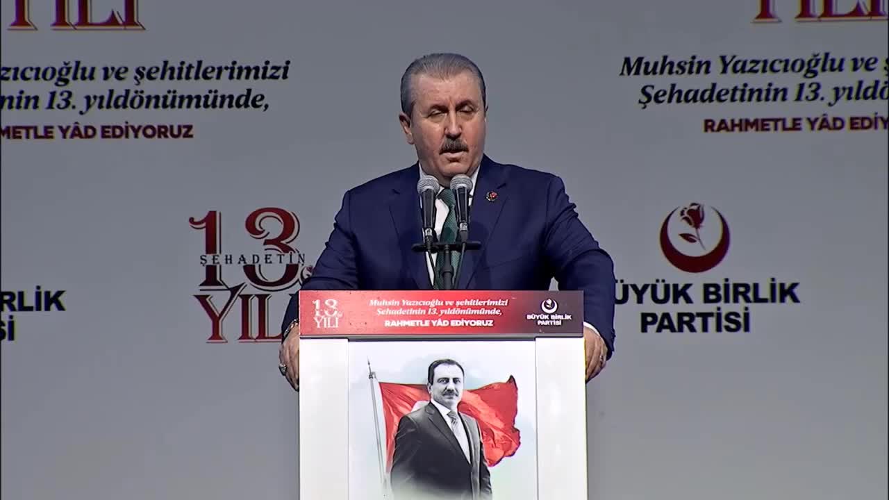 BBP GENEL BAŞKANI DESTİCİ, YAZICIOĞLU’NU ANMA ETKİNLİĞİNDE KONUŞTU: “YAŞADIĞIMIZ FELAKETİ BÜTÜN YÖNLERİYLE AYDINLATACAĞIZ”
