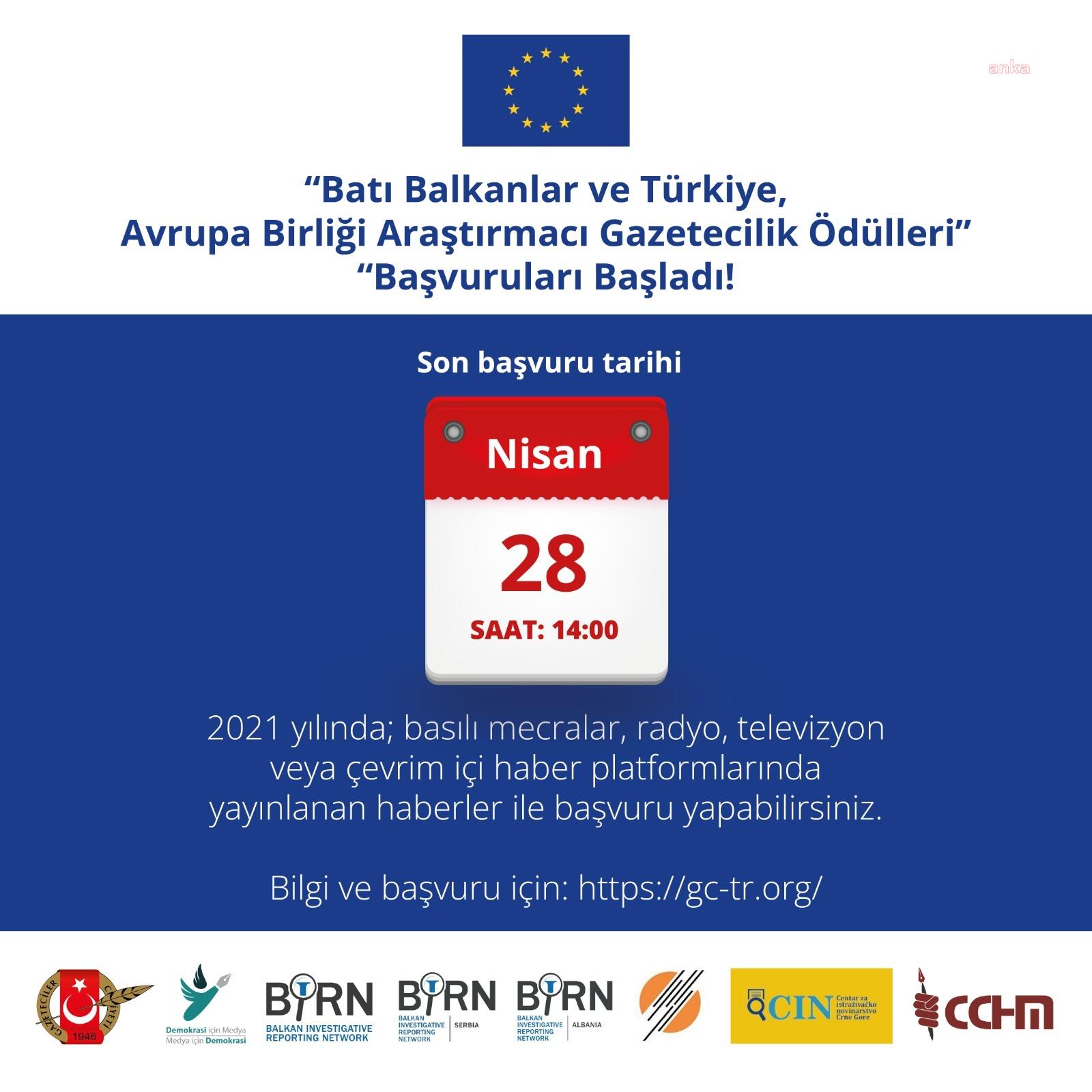 "BATI BALKANLAR VE TÜRKİYE, AB ARAŞTIRMACI GAZETECİLİK ÖDÜLÜ" BAŞVURULARI BAŞLADI