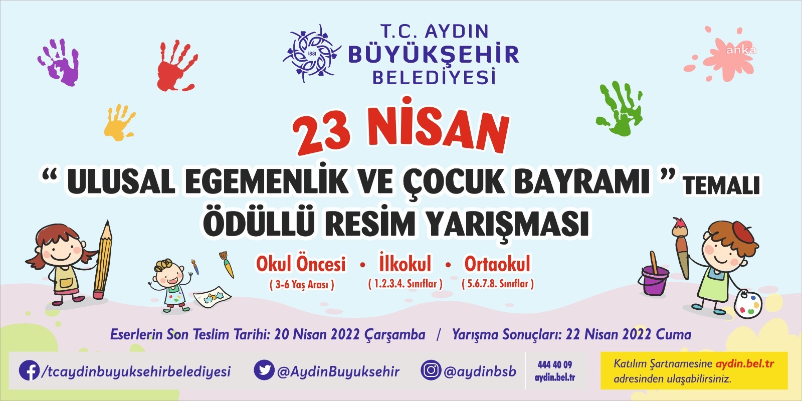 AYDIN BÜYÜKŞEHİR BELEDİYESİ'NDEN 23 NİSAN RESİM YARIŞMASI